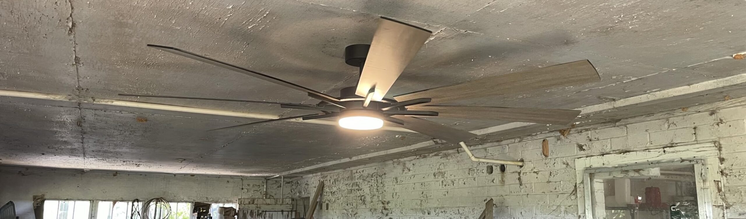 Large Ceiling Fans with Lights: Modern 72 Inch 8 Blade Outdoor Ceiling Fan with Remote APP Control - Dimmable Black Big Fan Light Indoor Reversible 6 Speed Quiet DC Motor customer photo 1