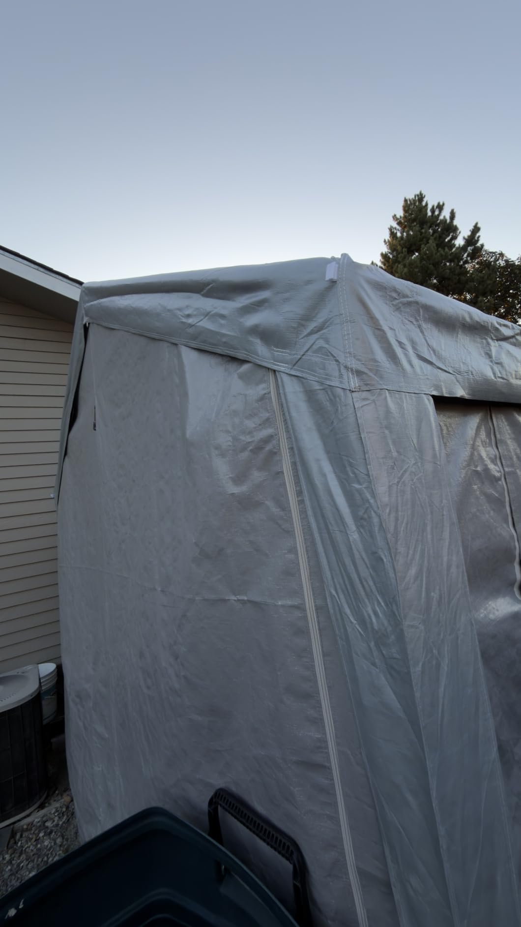 VEVOR 12x20 FT Heavy Duty Carport, Portable Car Canopy with Removable Sidewalls and Door, Outdoor Car Shelter, UV-Resistant, Water-Resistant, All-Season Car Shelter for Cars, Boats, and Equipment customer photo 2