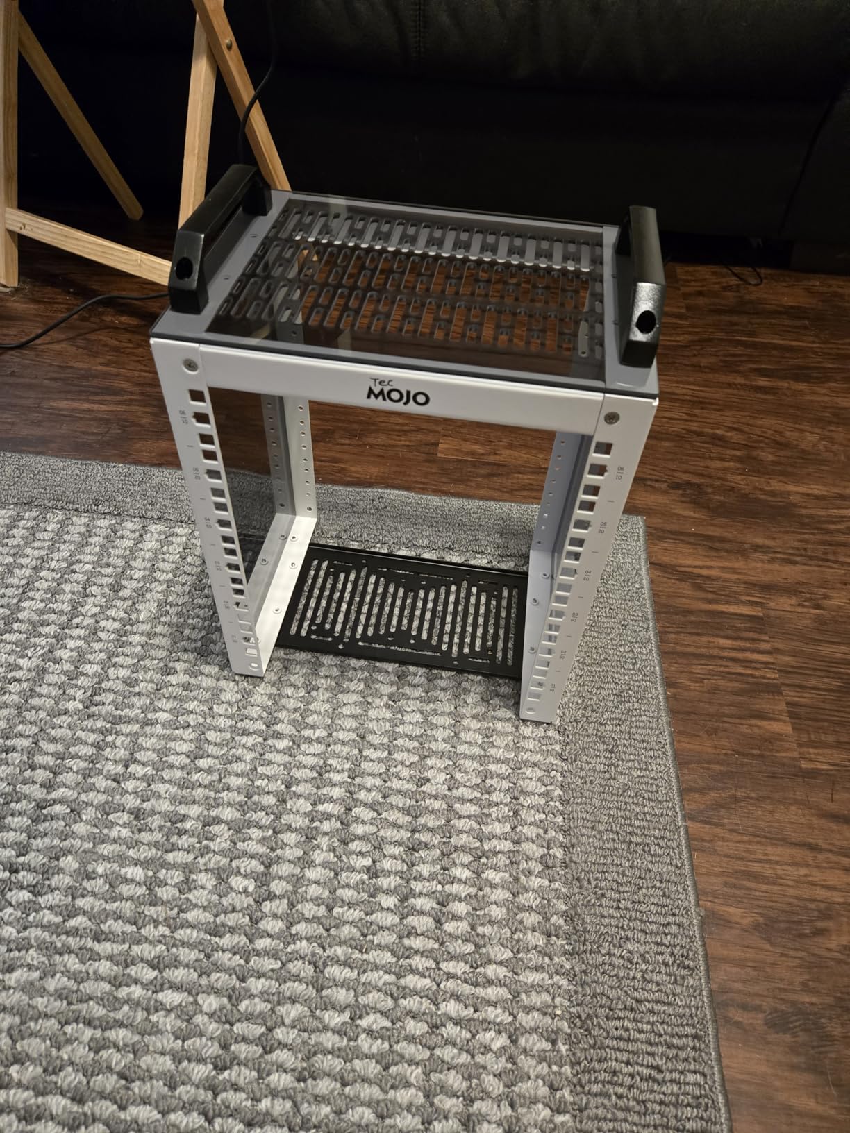Tecmojo 6U Network Rack, 10 inch Mini Server Rack with 2 Side Translucent Panels & 2 Top Handles, 7.87 inch Deep, for 10 inch IT Equipment & A/V Devices, White customer photo 2