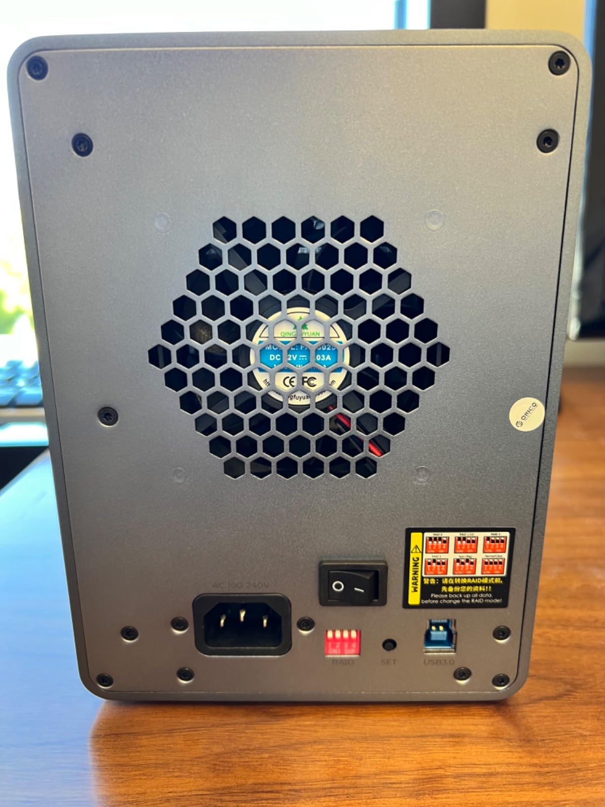 ORICO 4 Bay RAID Hard Drive Enclosure, 8 RAID Modes for 3.5-inch HDD up to 88TB, External Direct Attached Storage, Aluminum Alloy (9848RU3) customer photo 1