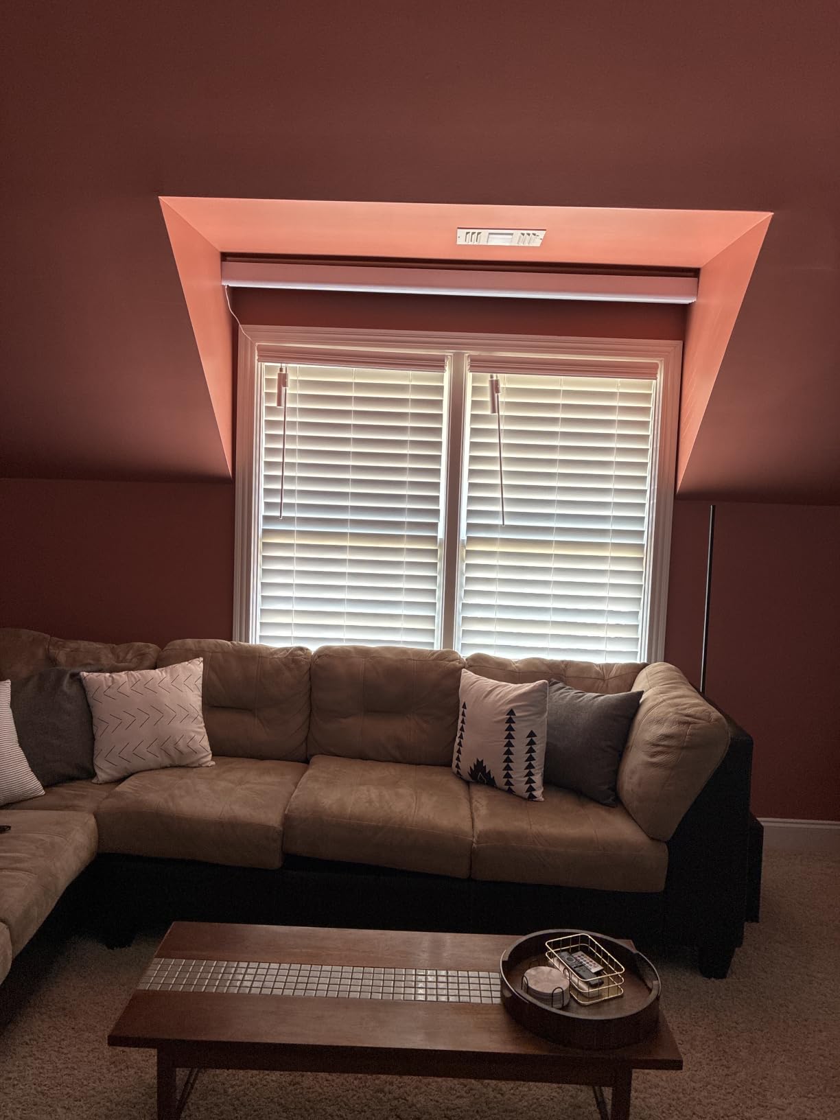 Persilux Smart Motorized Blinds with Remote, No Drill Automatic Roller Shades for Indoor Windows, Blackout Linen Fabric, Electric Blinds for Windows, Weave Straw C162BO-4, Custom Size customer photo 1