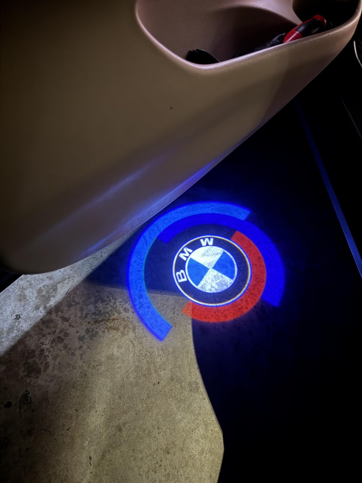 Never Fade HD Door Light Logo Projector Compatible with 1/2/3/4/5/6/7/M/X/Z/GT Series Accessories, 2Pcs 3D LED Ghost Shadow Laser Car Courtesy Step Light Puddle Lamps (ClassicBlueWhiteLogo) customer photo 1