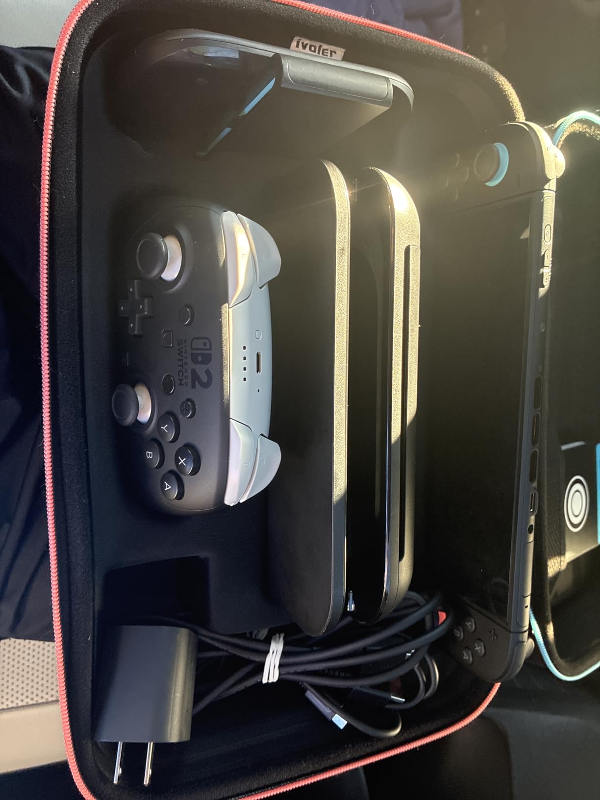 ivoler Carrying Storage All in One Case for Nintendo Switch 2 (2025), Portable Travel All Protective Hard Messenger Bag Soft Lining 20 Games for Switch 2 Console Pro Controller Accessories Black customer photo 1