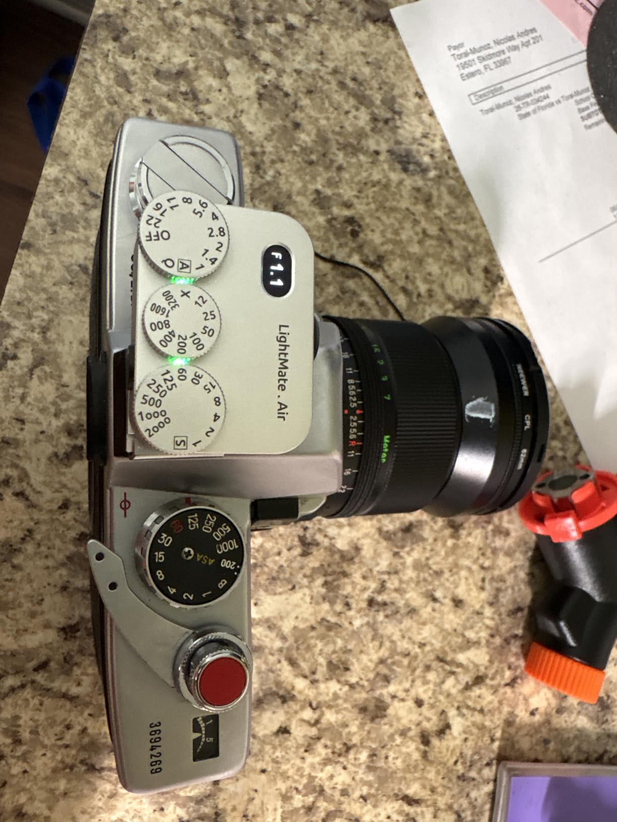 LightMate AirPro Light Meter Photography, 35° Wide-Angle Reflective Digital Exposure Meter, Rechargeable 20H Battery Life, 3 Dials Retro Exposure Indicator, for Leica & Other Film Cameras, Silver Metal customer photo 1