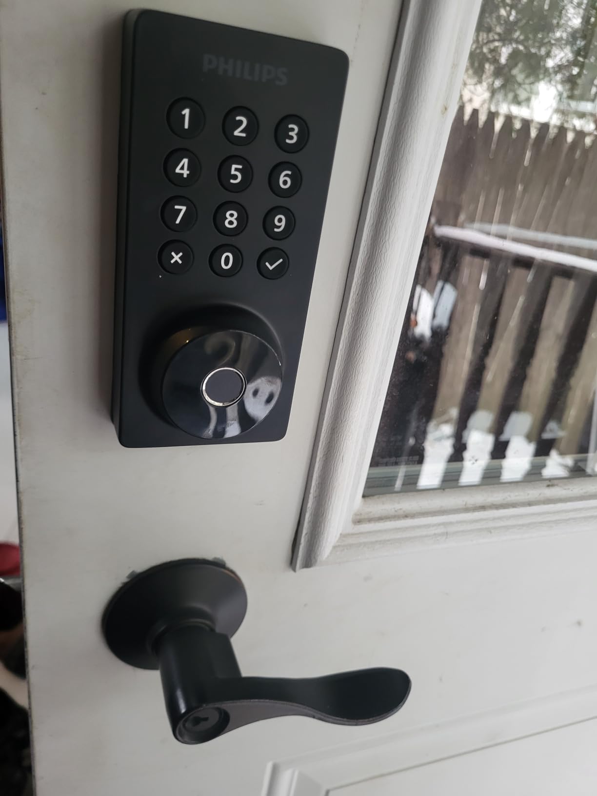 Philips Wi-Fi Smart Deadbolt Lock, Keyless Entry Door Locks for Front Door | Code / Fingerprint / APP Unlock, Remote Access, Alexa Google Voice Unlock, Auto Lock, Built in WiF, Backlit Touchscreen customer photo 2