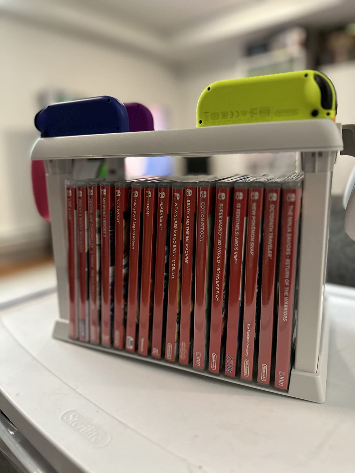 Switch 2 RGB Organizer Station with Controller Charging Dock, Switch 2 Storage Stand, Joycon 2 Charger, Gaming Accessories Holds TV Dock, 16 Game Cases, 16 Game Cards and 2 Pro Controllers customer photo 1