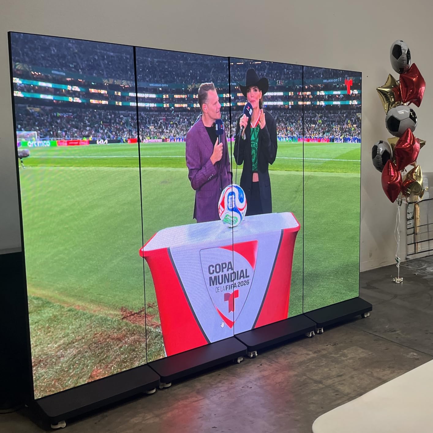 80 Inch LED Digital Signage Display, Foldable Seamless Stitching Kiosk, P1.86 GOB LED Screen Poster with Flight Case, Commercial Advertising Display for Events, Rentals and Weddings (Black, 2 Unit) customer photo 1