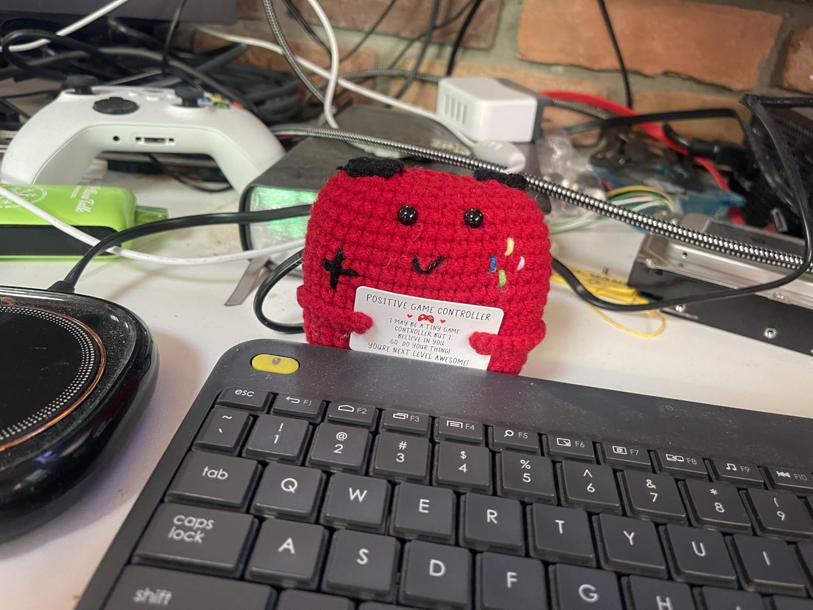Gamer Gifts for Teen Boy, Positive Crochet Controller Gifts for Son Boyfriend Birthday, Gamer Gift for Teenage Boy, Boy Room Decor, Gaming Accessories for Kids Christmas customer photo 1