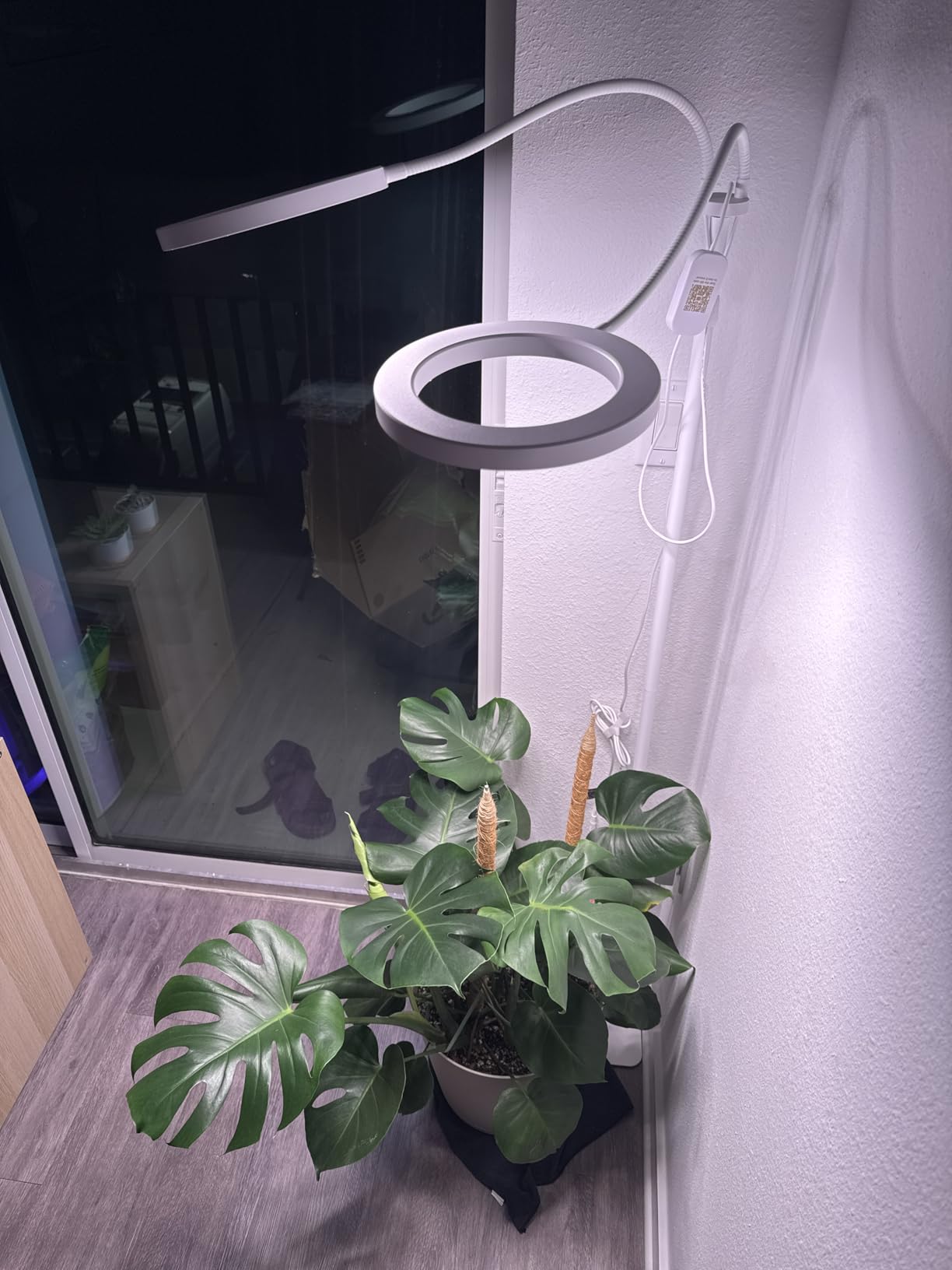 GLOWRIUM Tall Plant Grow Light for Indoor Plants, Full Spectrum Plant Light, 48W LED Grow Lamp with Dual Heads, 23.5-71