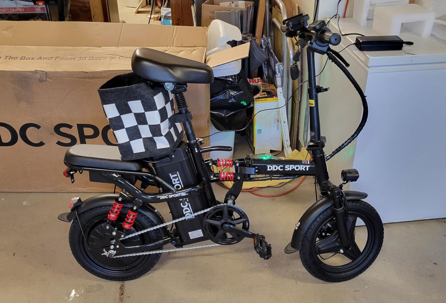 DDC SPORT Folding Electric Bike for Adults, Peak 800W Motor 25MPH, 48V 14Ah Removable Battery 35-55Miles Ebike, 14'' Lightweight & Portable Adults Electric Bicycles for Men/Women/Teens customer photo 1
