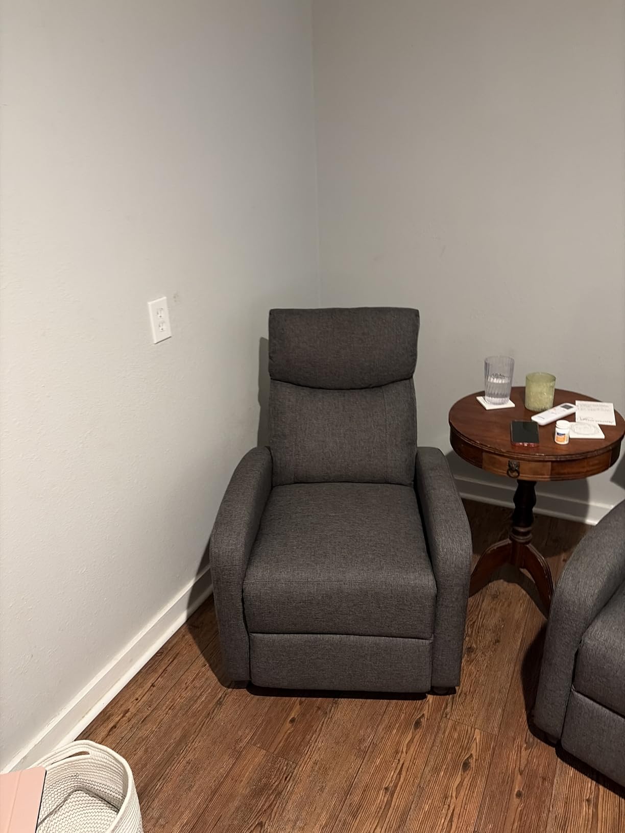Sweetcrispy Massage Recliner Chair for Adults, Adjustable Home Theater Seating with Lumbar Support, Modern Small Recliners for Small Spaces, Dark Grey customer photo 1