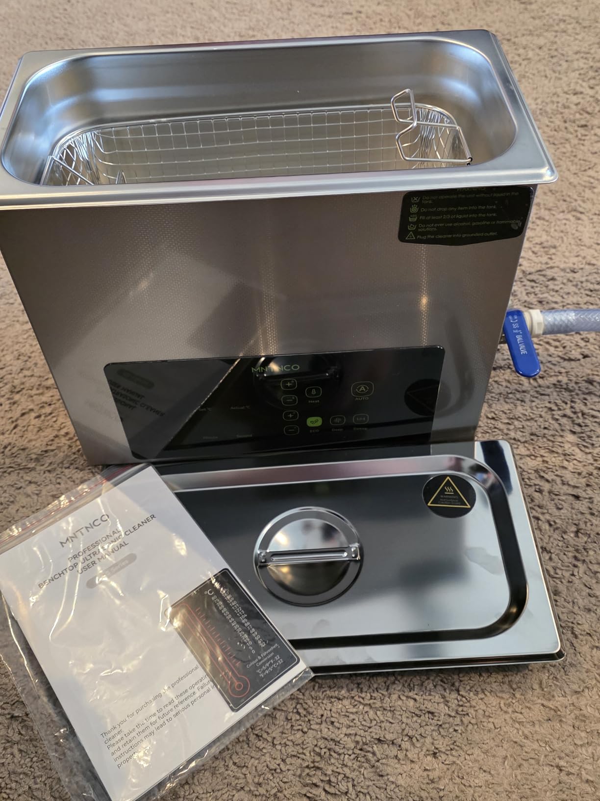Ultrasonic Cleaner, One-Touch Cleaning, Heating, Deep Mode, ECO Energy-Saving Ultrasonic Cleaning Machine Excellent for Labs, Carburetor, Jewelry, Dentures, Automotive & Industrial Parts. (6L) customer photo 1