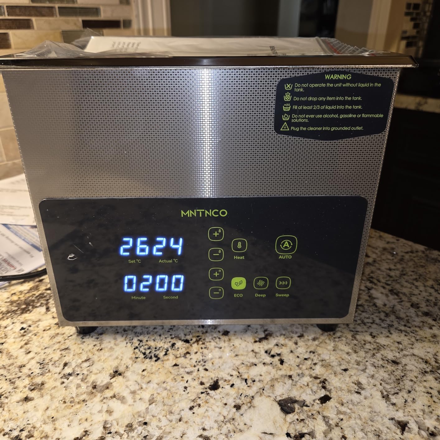 Ultrasonic Cleaner, One-Touch Cleaning, Heating, Deep Mode, ECO Energy-Saving Ultrasonic Cleaning Machine Excellent for Labs, Carburetor, Jewelry, Dentures, Automotive & Industrial Parts. (6L) customer photo 2