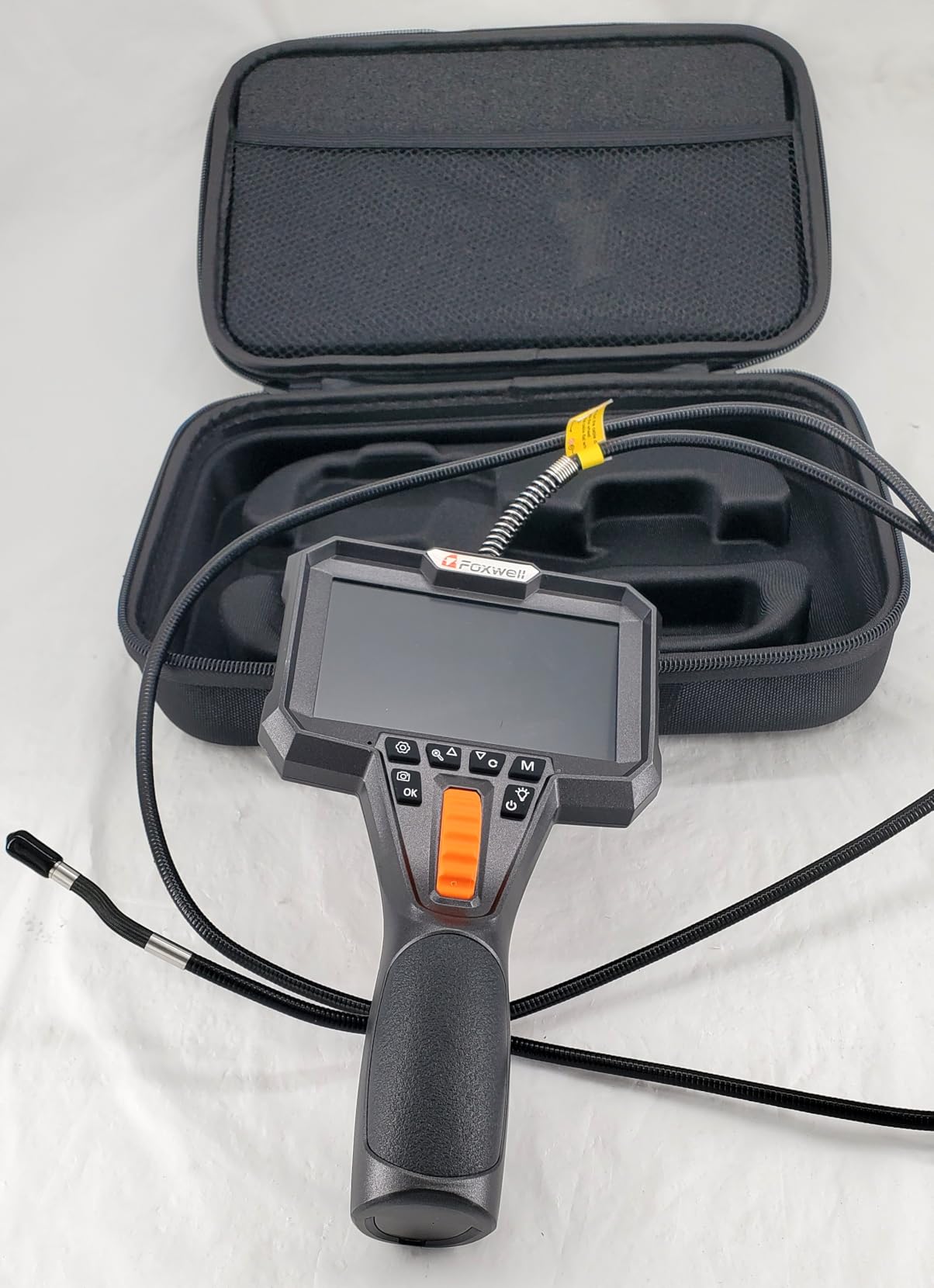 FOXWELL Dual Lens 2-Way Articulating Borescope, 0.25in Ultra Slim Endoscope | Inspection Camera with Light, IPS HD Screen, IP67, 5.3FT Flexible Snake Scope for Automotive, Engine, HVAC, Wall & Industrial customer photo 2