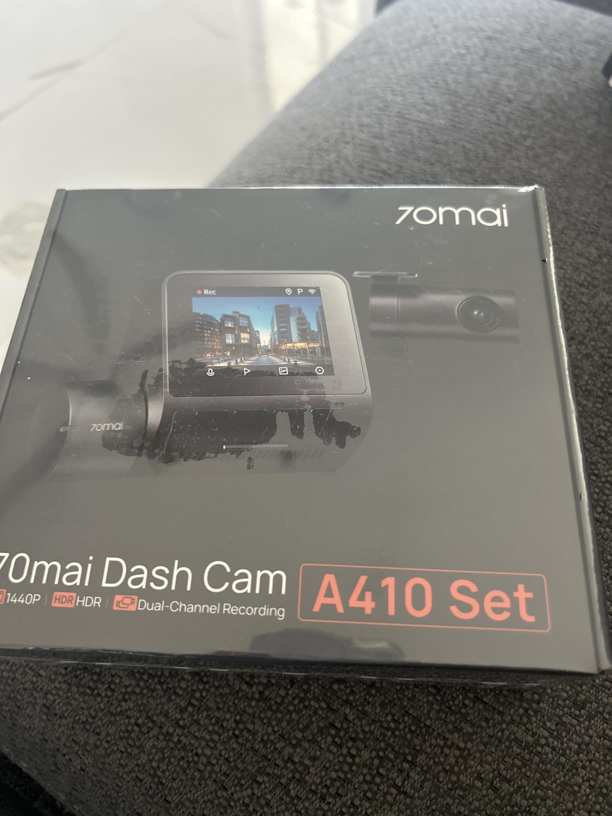 70mai Dash Cam Front and Rear - 2.5K+1080P Dual Dash Camera with HDR, Super Night Vision, F1.55 Aperture, 24H Parking Mode, Built-in Wi-Fi & GPS, G-Sensor, Loop Recording, 64GB Card Included (A410) customer photo 2