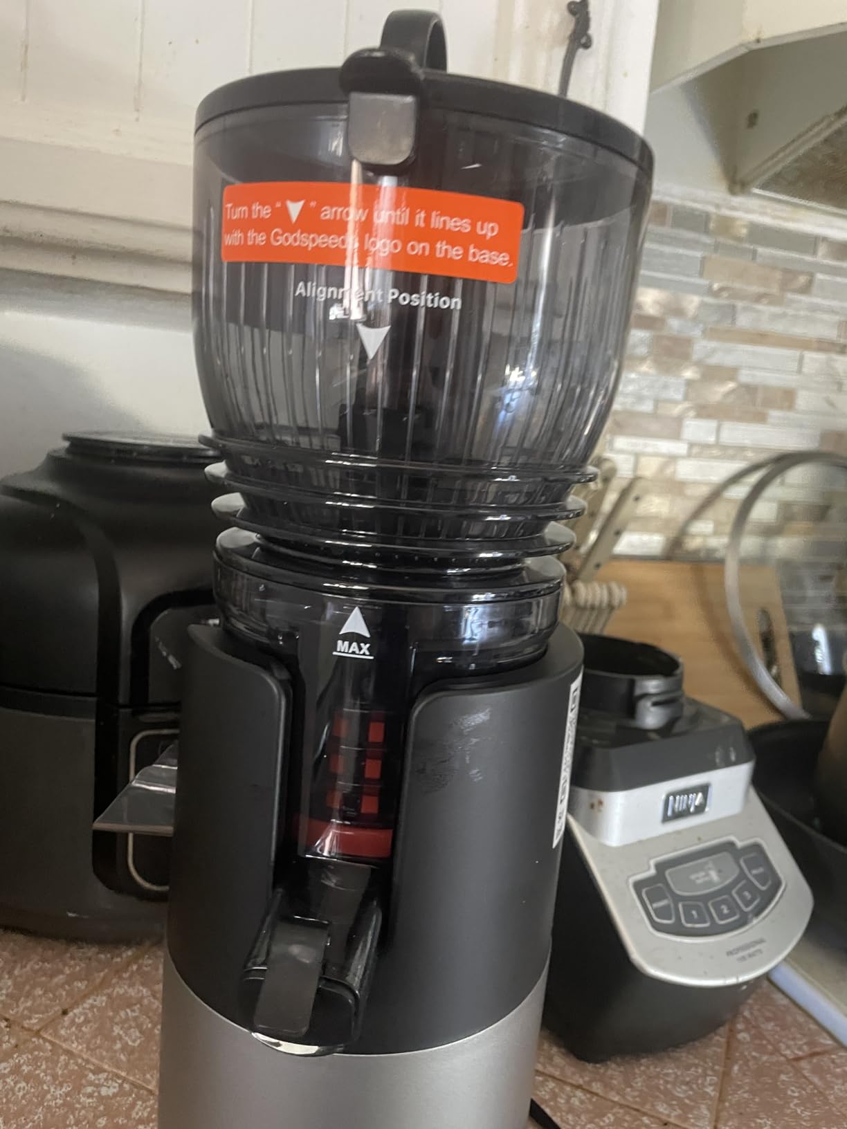 Godspeeds 6-inch Chute Cold Press Juicer Machine | Whole-fruit slow juicer cuts prep time & high juice yield & Quick-release parts for easy cleanup,10-year warranty customer photo 2
