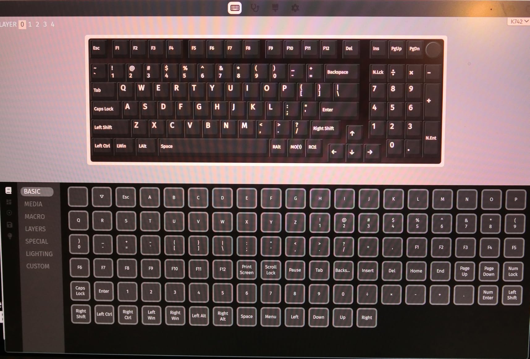 Redragon K742 Wireless Mechanical Gaming Keyboard with Knob for PC Computer | Bluetooth 5.0/2.4GHz/USB C Wireless Creamy Keyboard with Number Pad, RGB Backlit, Hot-Swappable with Linear Switches (Black) customer photo 1
