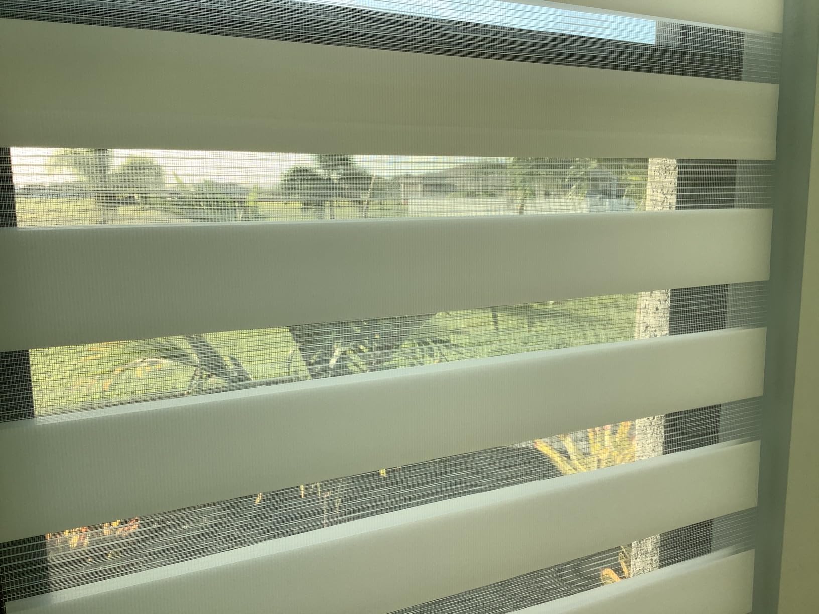 Grandekor Motorized Zebra Blinds with Remote Control,Smart Zebra Blinds for Windows,Electric Zebra Shades, White,36