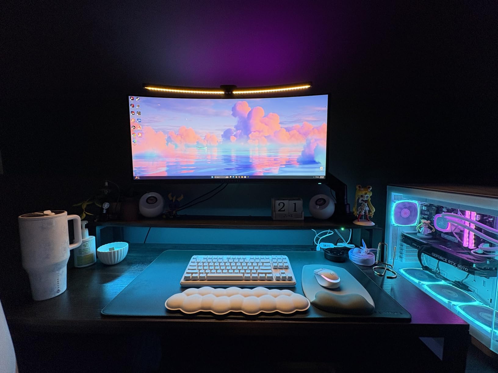 Quntis Curved Monitor Light Bar 15 RGB Backlight for 34