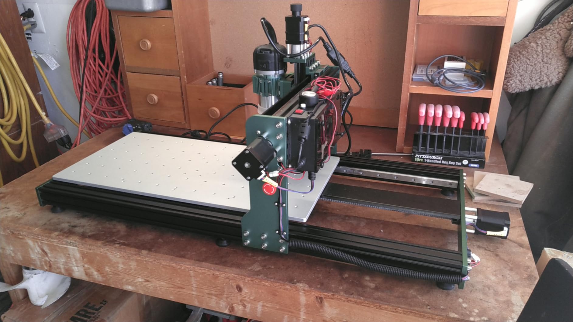 CNC Router Machine 3060-Evo Max, All-Metal XYZ Axis Dual Steel Linear Guides with 800W Trimmer Router, ideal for Cutting Aluminum, Brass, Stainless steel, Wood, Acrylic, MDF, Plastics customer photo 2