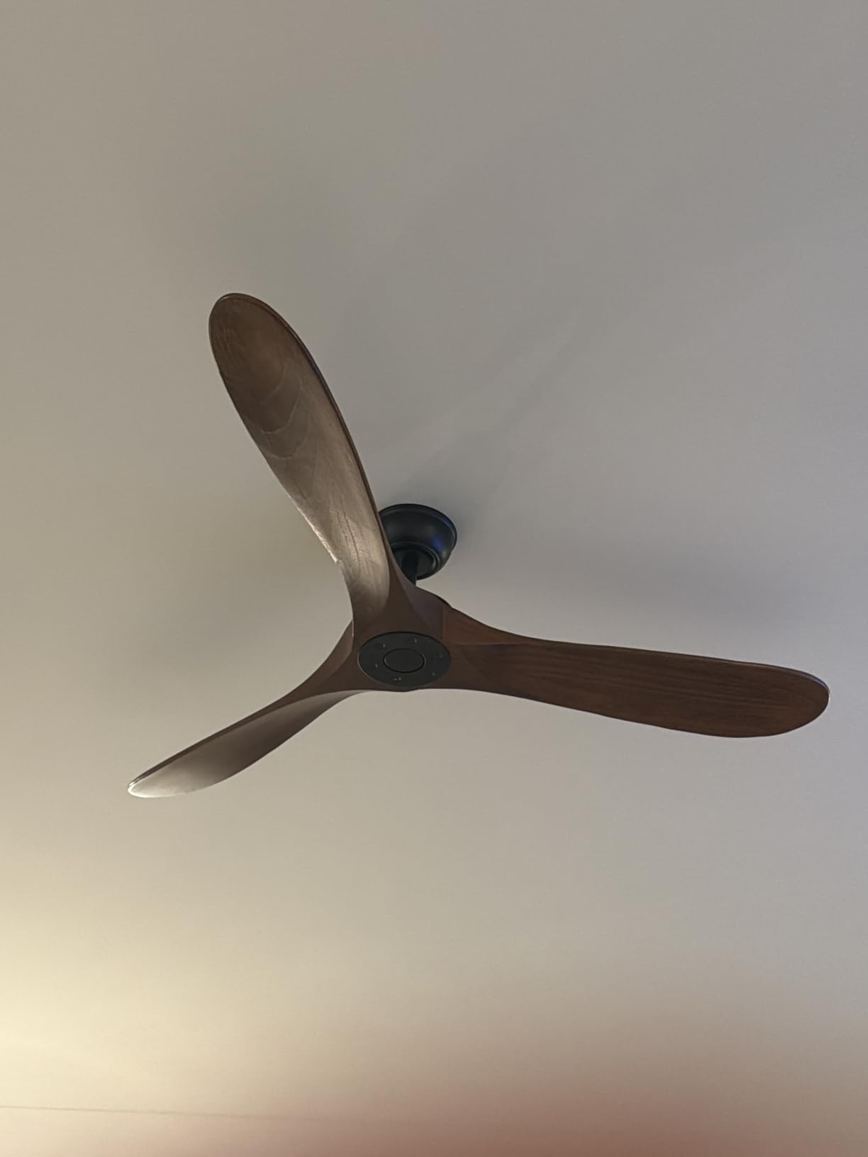 Ceiling Fans No Light, 84 Inch Extra Large Ceiling Fan with Remote, 3 Wood Blades DC Motor, High CFM, Propeller Outdoor Ceiling Fan for Patios Bedroom, Deep Walnut customer photo 1
