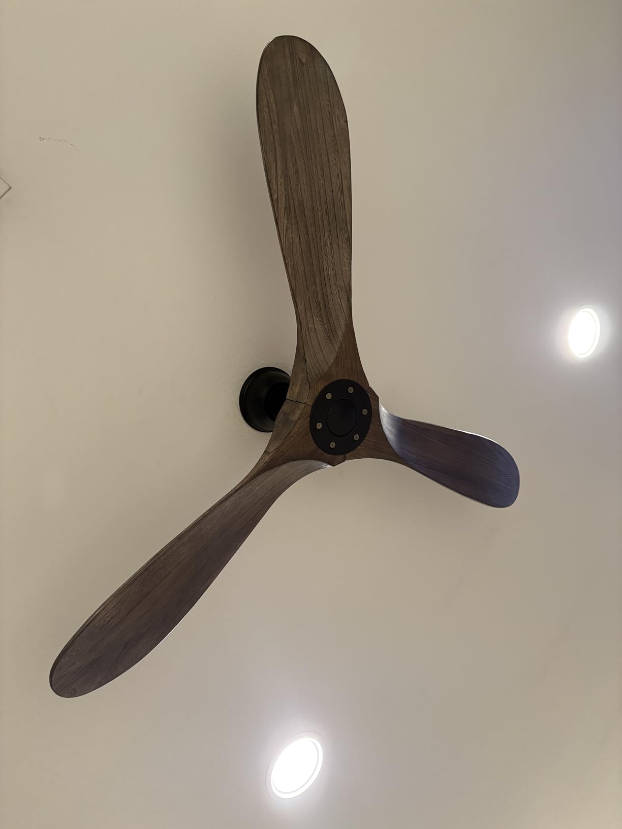 Ceiling Fans No Light, 84 Inch Extra Large Ceiling Fan with Remote, 3 Wood Blades DC Motor, High CFM, Propeller Outdoor Ceiling Fan for Patios Bedroom, Deep Walnut customer photo 2