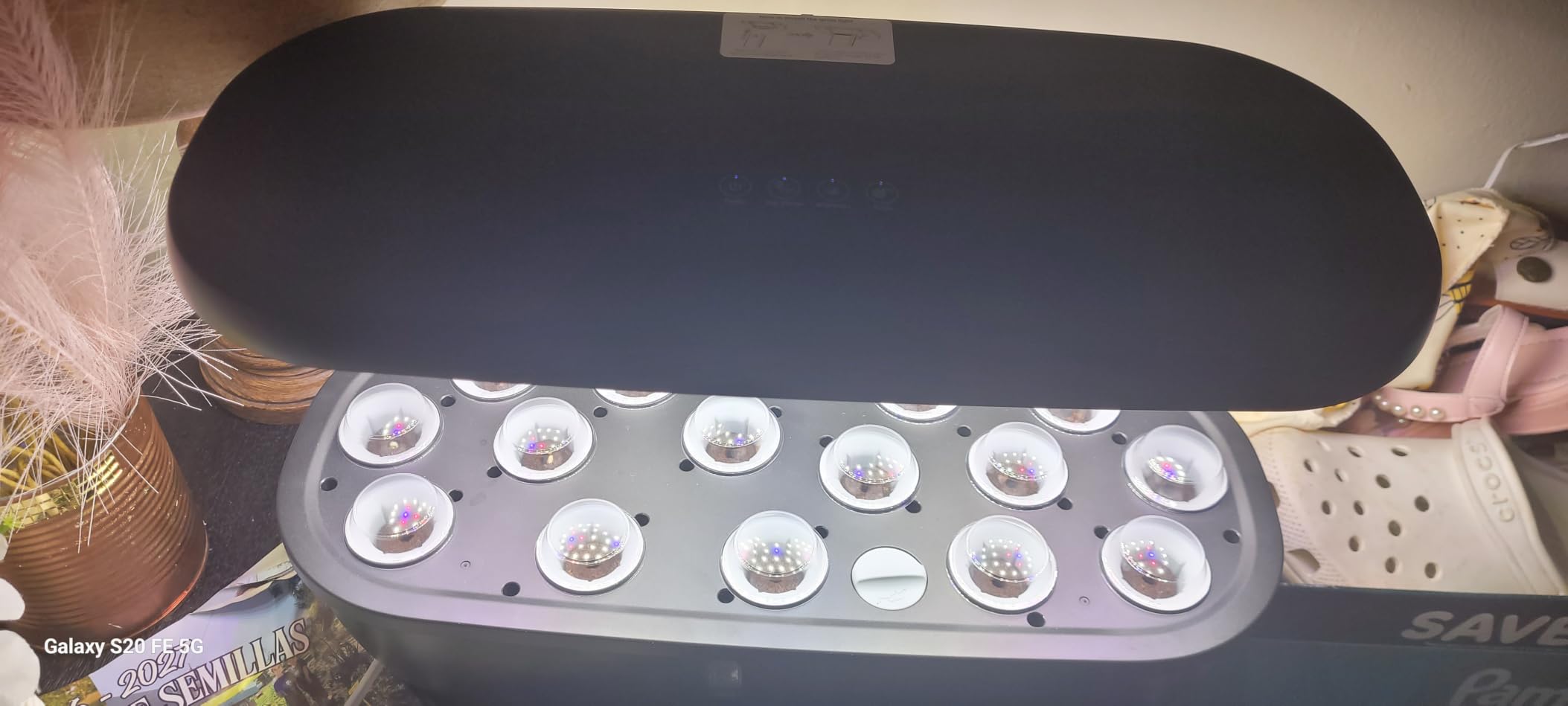 MG-15 Hydroponic Growing System Kits, Smart Indoor Garden with 24W Grow LED Light Full Spectrum, 15 Pods Herb Garden Planter Indoor Gardening for Gifts, Kitchen customer photo 1