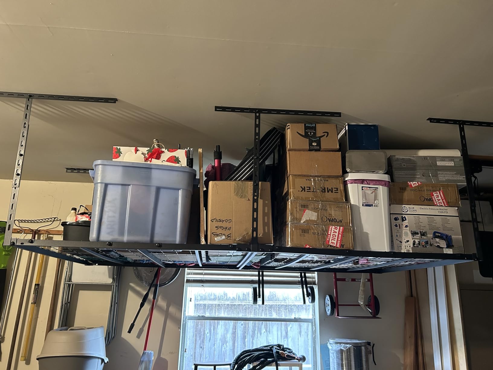 3X8FT Overhead Garage Storage Rack 750LBS Capacity, 26