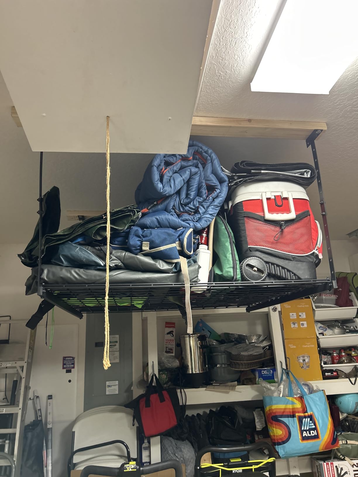 4X8FT Overhead Garage Storage Rack 750LBS Capacity, 26