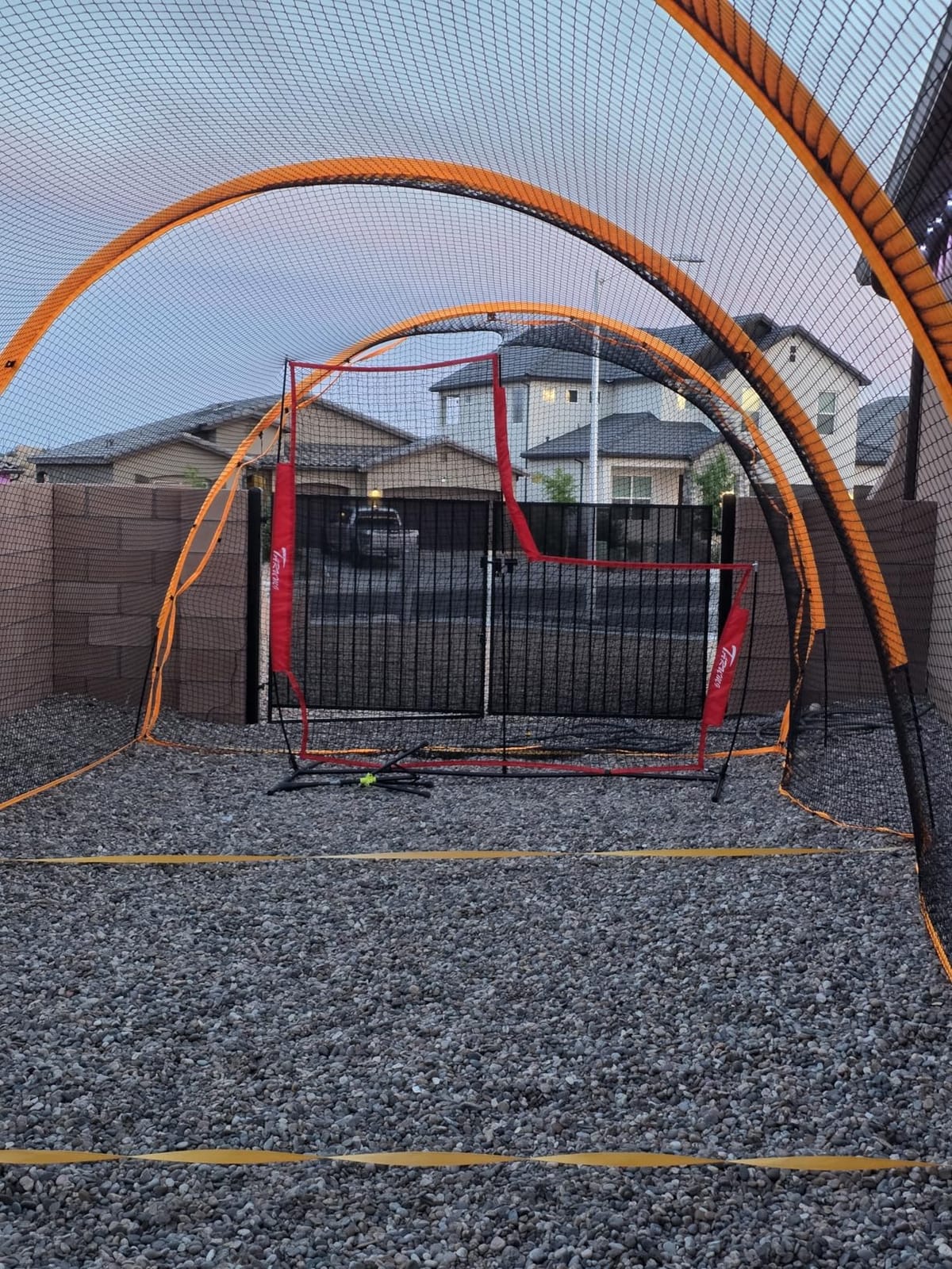 ORIENGEAR Baseball Batting Cage for Backyard, Fully Enclosed Hitting Cage, Baseball and Softball Training Cages, Backyard Hitting and Pitching Practice Net with Frame, 1.25