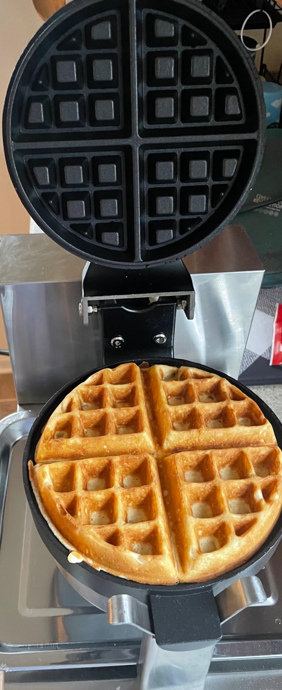 Commercial Belgain Waffle Maker - Rotating Double Waffle Maker w/Non-stick and 1.2 in Thick, Filp Belgian Waffle Machine w/ 122-572℉ Temp Range and Timer, Stainless Steel Waffle Iron, 2400W customer photo 2