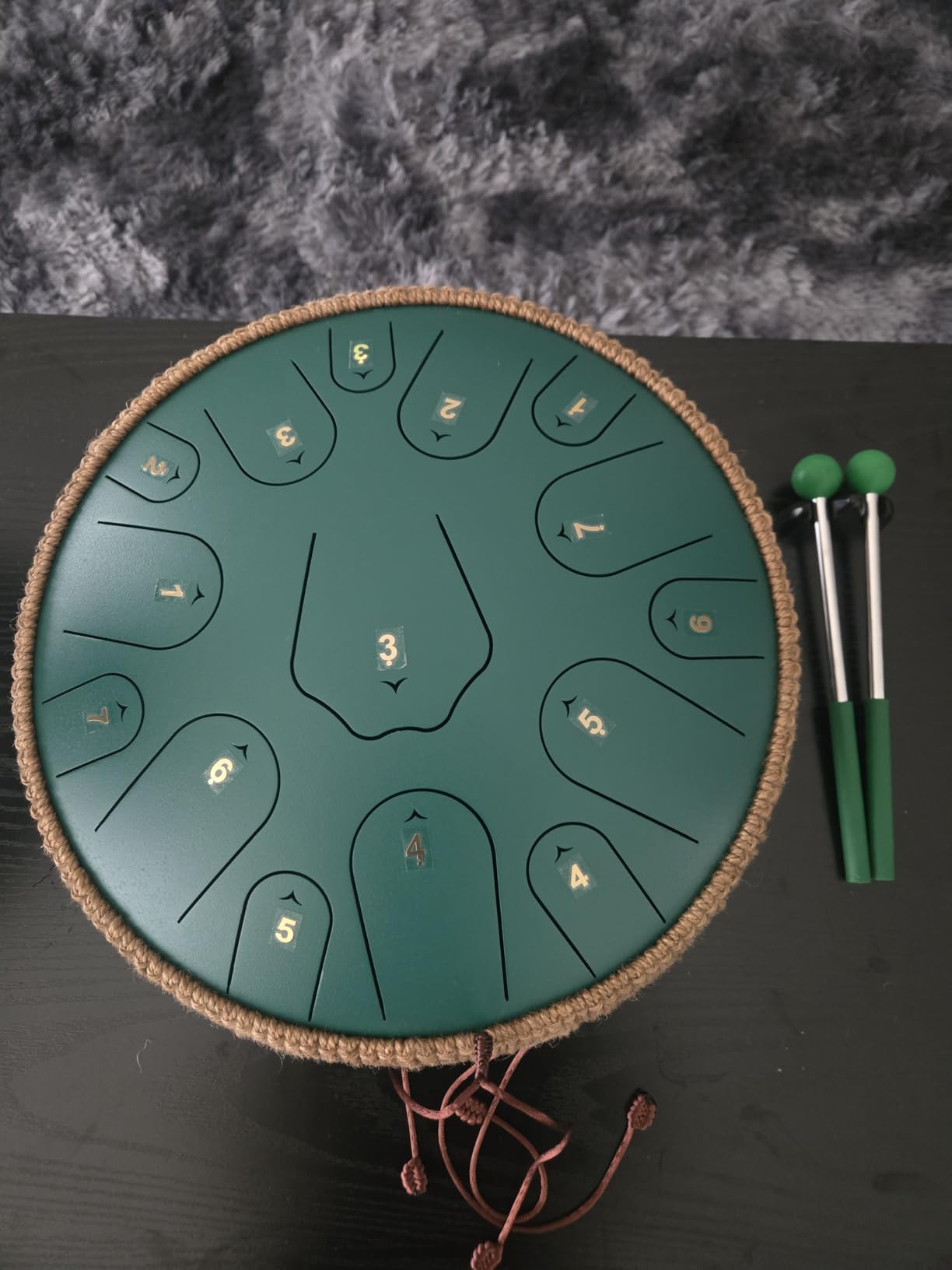Steel Tongue Drum, 13 Inch 15 Notes Tongue Drums, C Major 432 Hz Drum Percussion Instruments, Handpan Drums with Music Book, Drum Mallets and Carry Bag customer photo 1