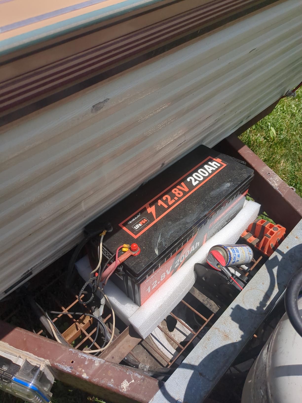 12V 100Ah LiFePO4 Lithium Battery BIC Group 31 with 100A BMS 1.28kWh | 15000+ Deep Cycle Rechargeable Lithium Iron Phosphate Battery for RV Marine Camping Off-Grid Home Energy Storage customer photo 1