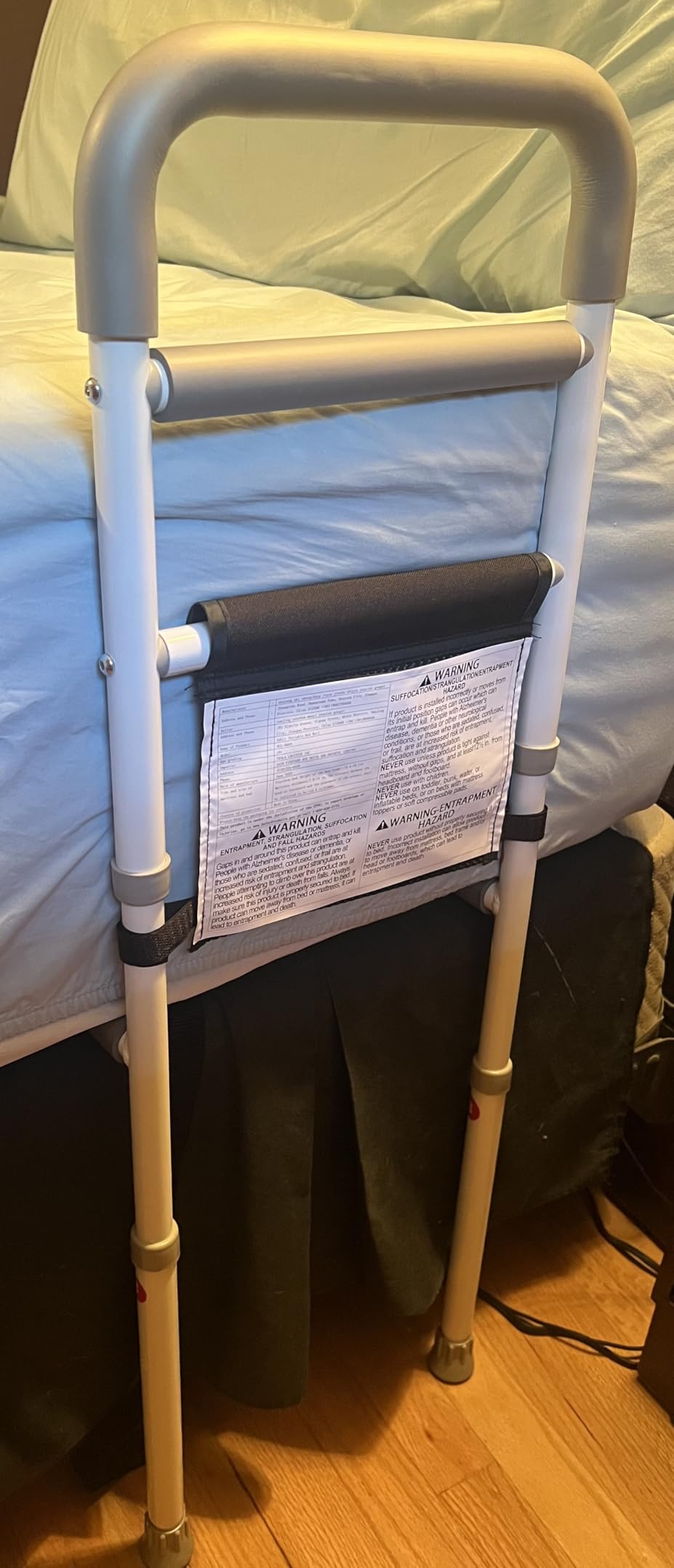Bed Rails for Elderly Adults Safety with Bedside Support Legs | Bed Assist Rail for Seniors for Fall Prevention, Bedside Grab Bar Cane with Storage Pocket, Fits King, Queen, Full, Twin Beds customer photo 1