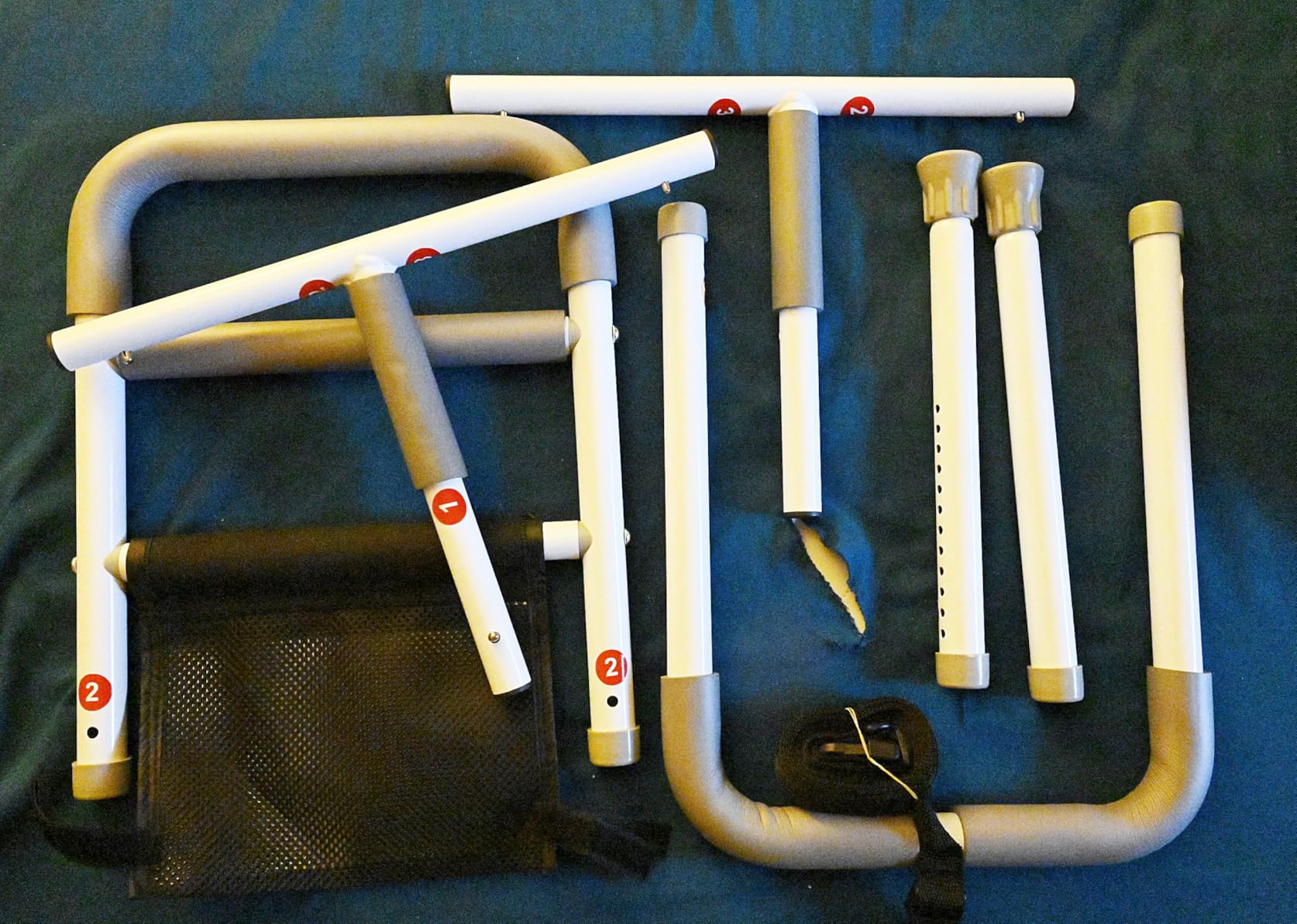 Bed Rails for Elderly Adults Safety with Bedside Support Legs | Bed Assist Rail for Seniors for Fall Prevention, Bedside Grab Bar Cane with Storage Pocket, Fits King, Queen, Full, Twin Beds customer photo 2
