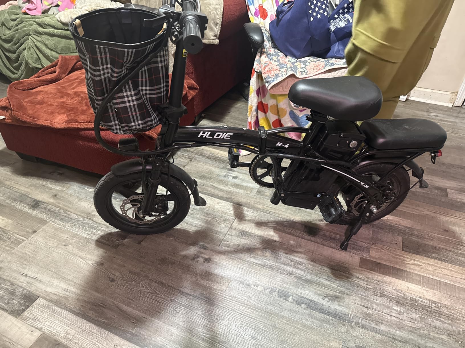 HLOIE Folding Electric Bike for Adults, Peak 750W Motor, 23MPH Max Speed Foldable Electric Bicycles, 14