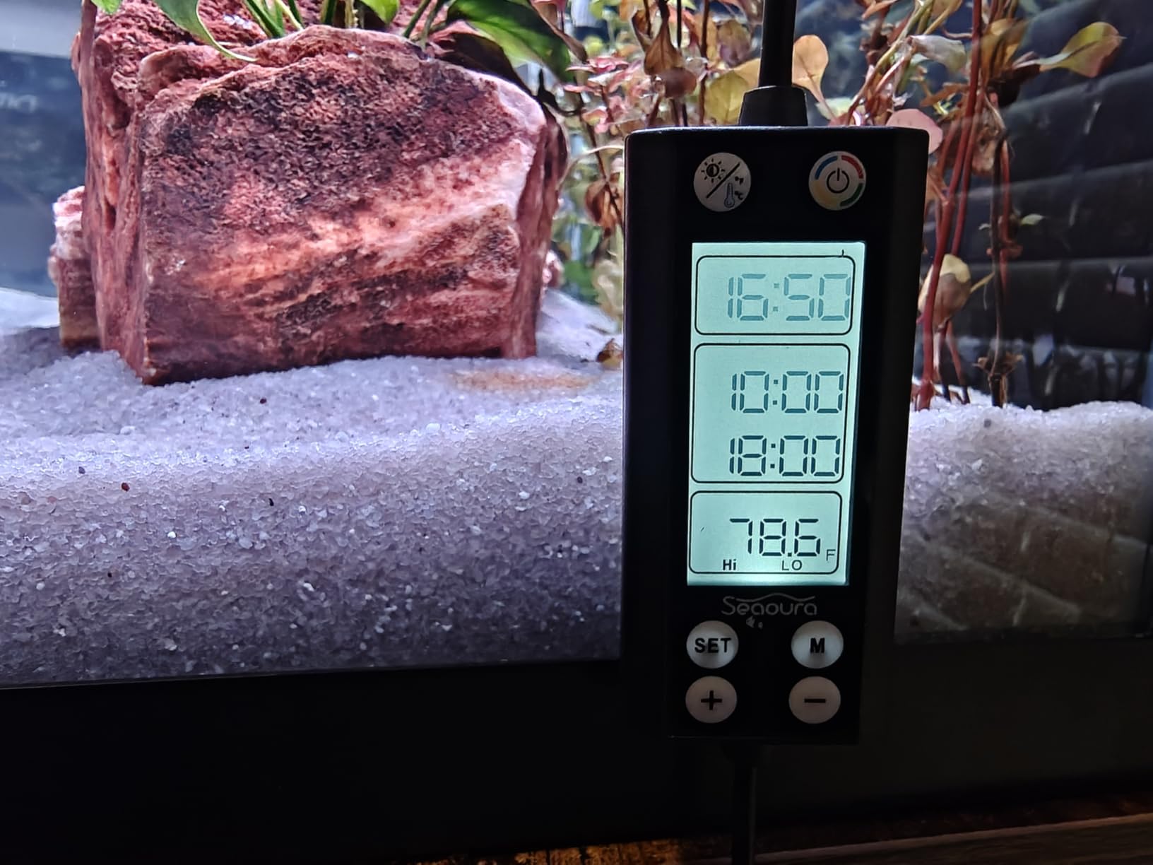 SEAOURA WRGB Aquarium LED Light for 12-18in Freshwater Fish Tank | high PAR full spectrum, 9 colors+20 dimming, 3 timers+memory, temp alarm, adjustable bracket, aluminum shell, SR-659 customer photo 2