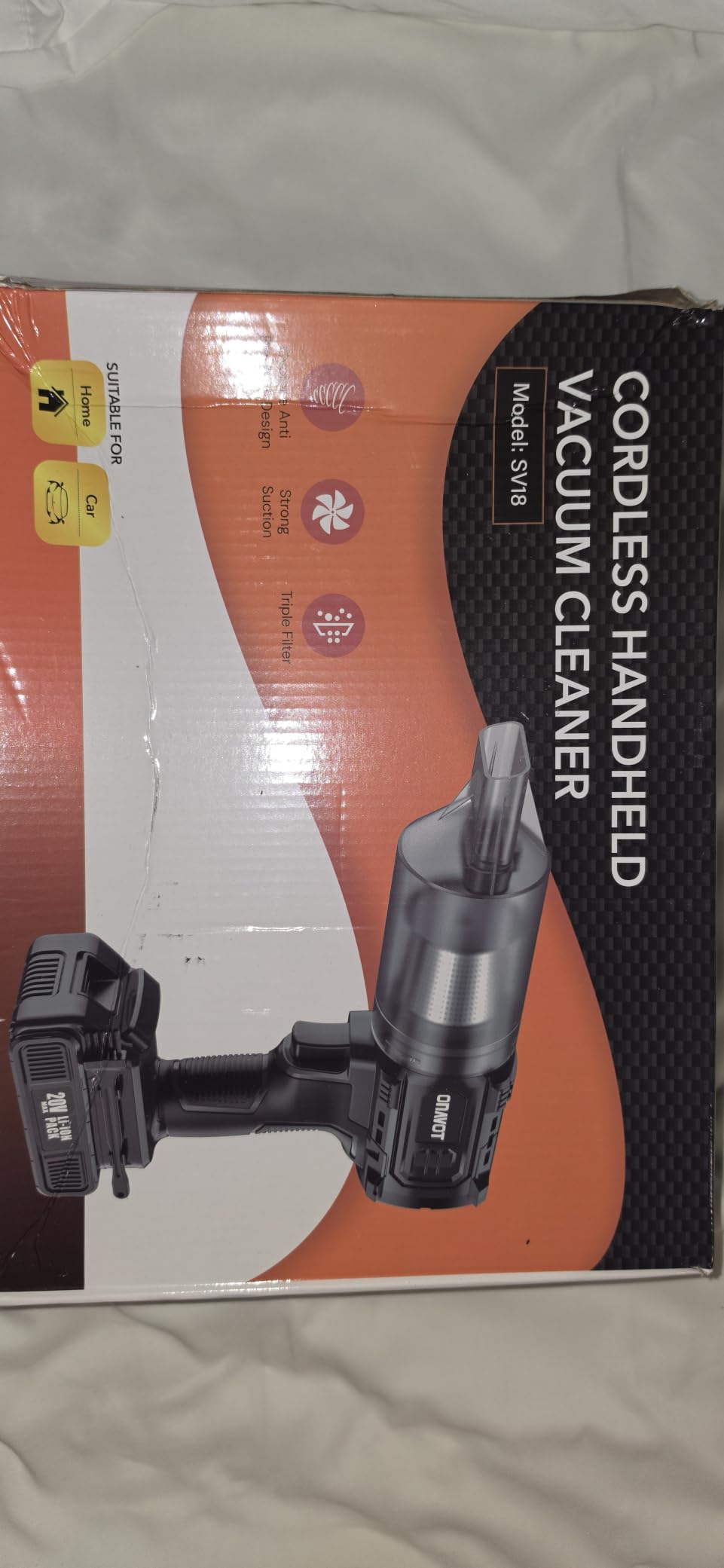 Car Vacuum Cordless, 35000PA Strong Suction Handheld Vacuum with 2 Detachable Batteries, 60Min Runtime Portable Vacuum Cleaner for Car Detailing, Pet Hair, Home Couch & Office, 350ML XL Dust Cup customer photo 1
