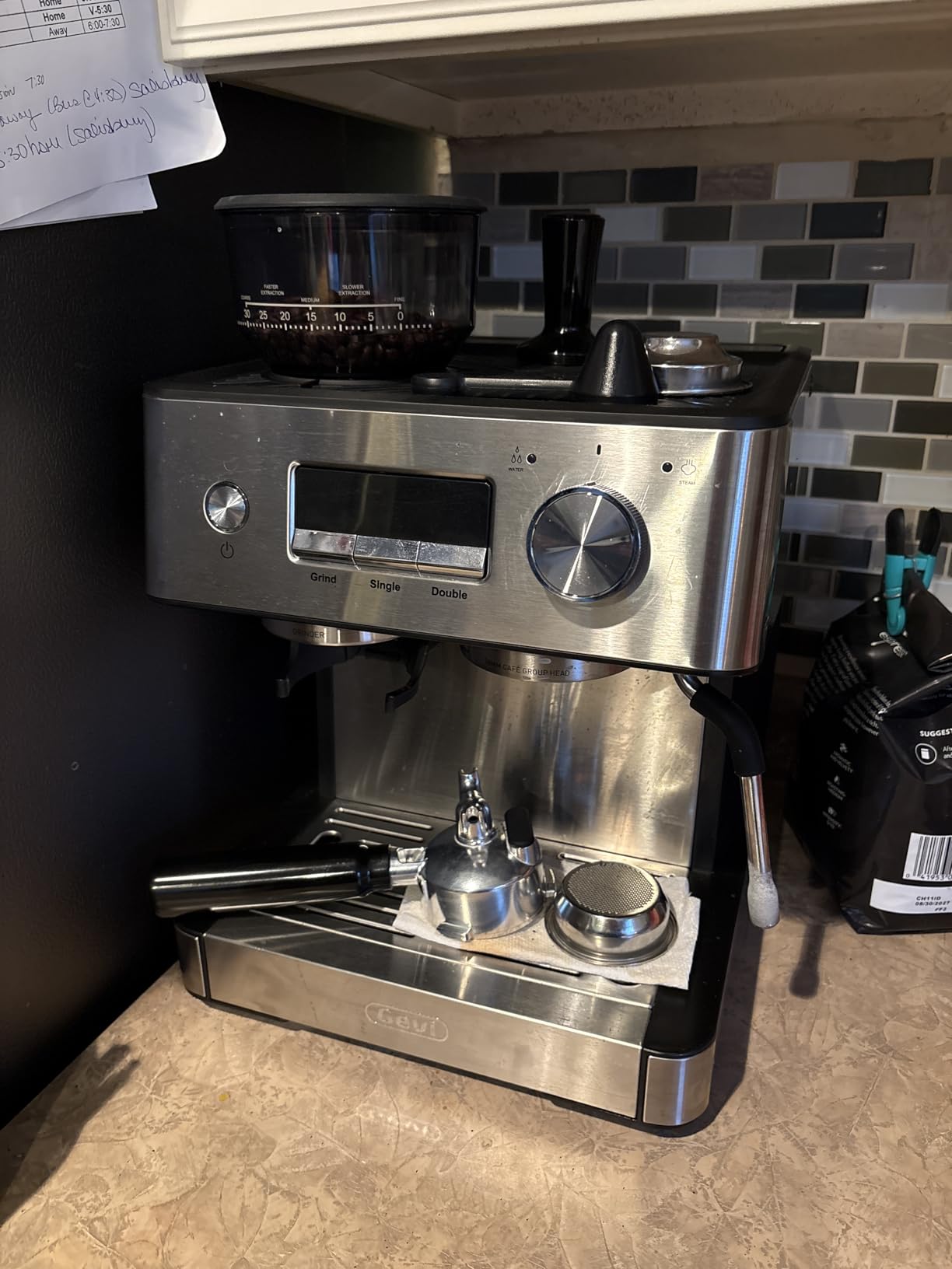 Gevi 20 Bar Espresso Machine with Grinder and Steam Wand for Latte Cappuccino | Removable Water Tank, Powerful Milk Frother, Stable Pressure System For Crafting Silky Homemade Coffee Drinks customer photo 1