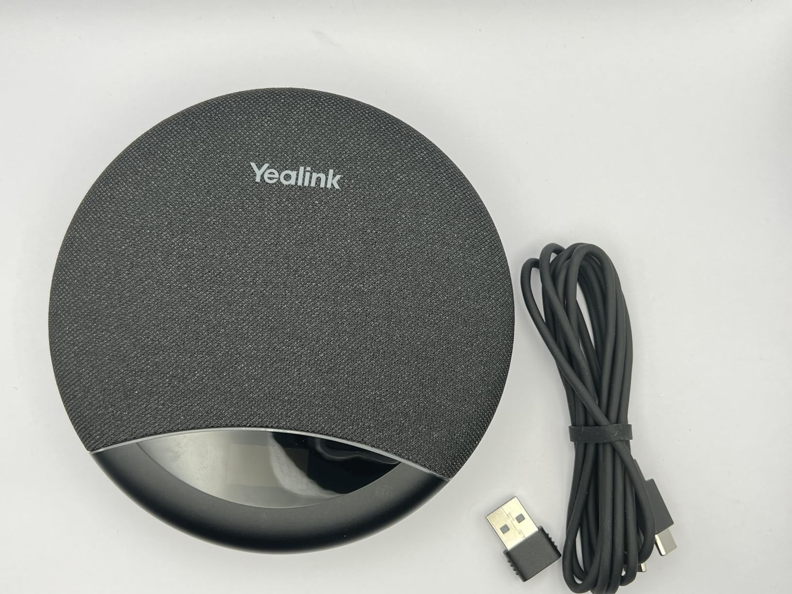 Yealink Bluetooth Speakerphone SP96 Support Daisy-Chain 26H Talk Time Teams Certified 65mm Conference Speaker and 6 Microphones Smart AI Noise-Canceling 5m Voice Pickup Radius 1.2m USB C/A 400g customer photo 1