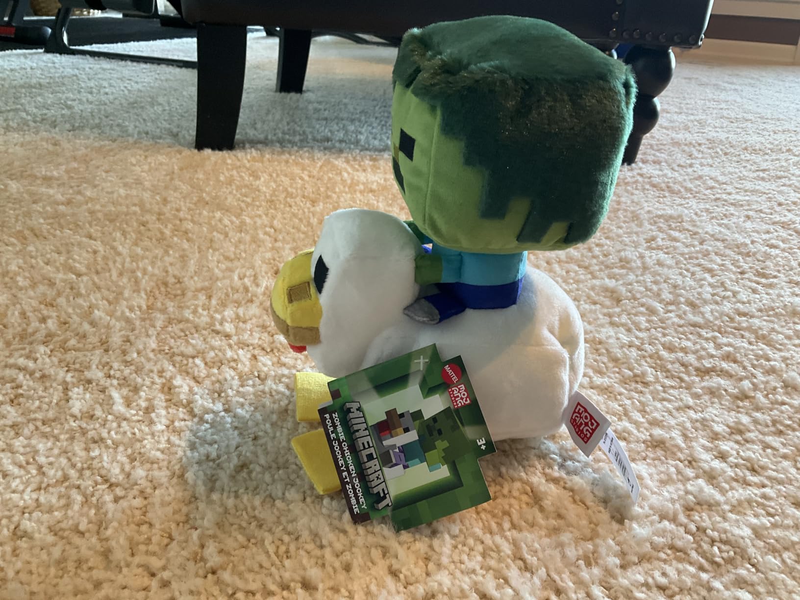 Mattel Minecraft Plush Zombie Chicken Jockey Toy, Collectible Stuffed Animal, 8-inch Soft Doll Inspired by Video Game Character customer photo 1