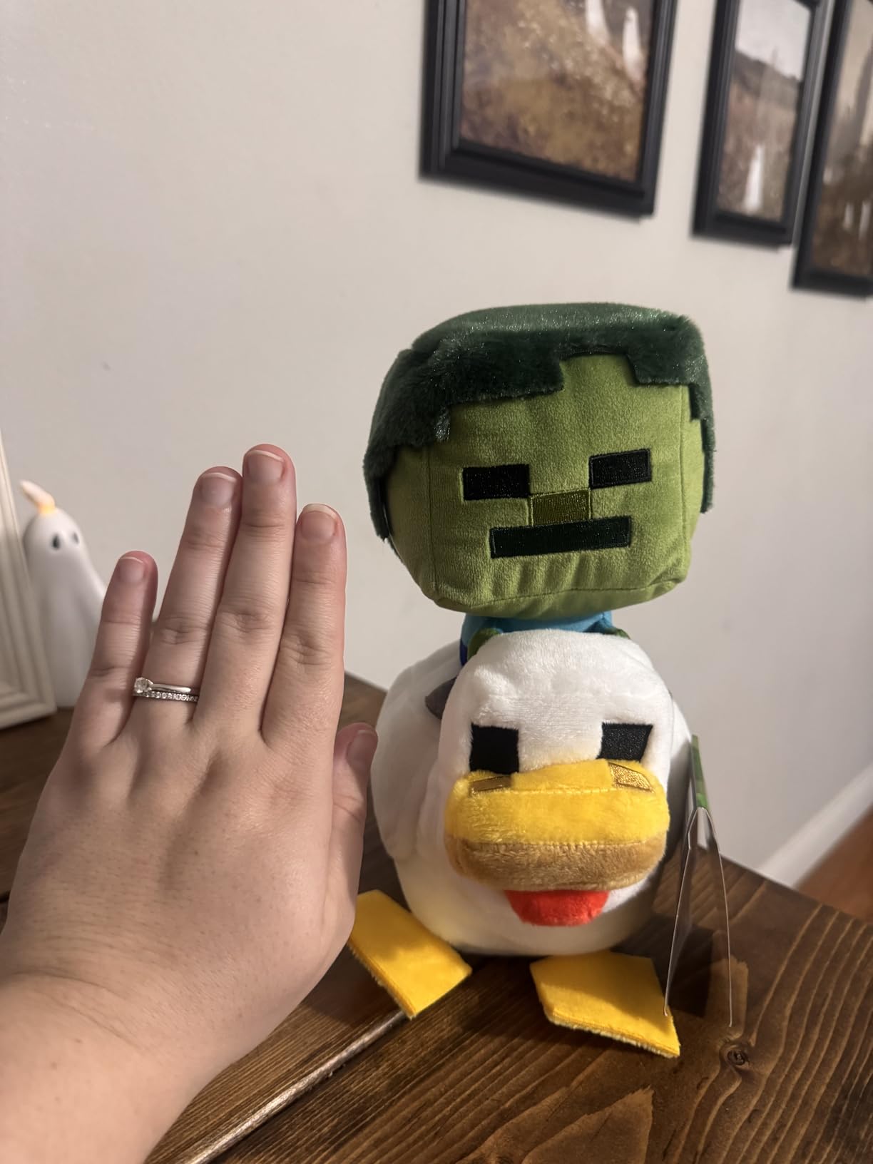 Mattel Minecraft Plush Zombie Chicken Jockey Toy, Collectible Stuffed Animal, 8-inch Soft Doll Inspired by Video Game Character customer photo 2