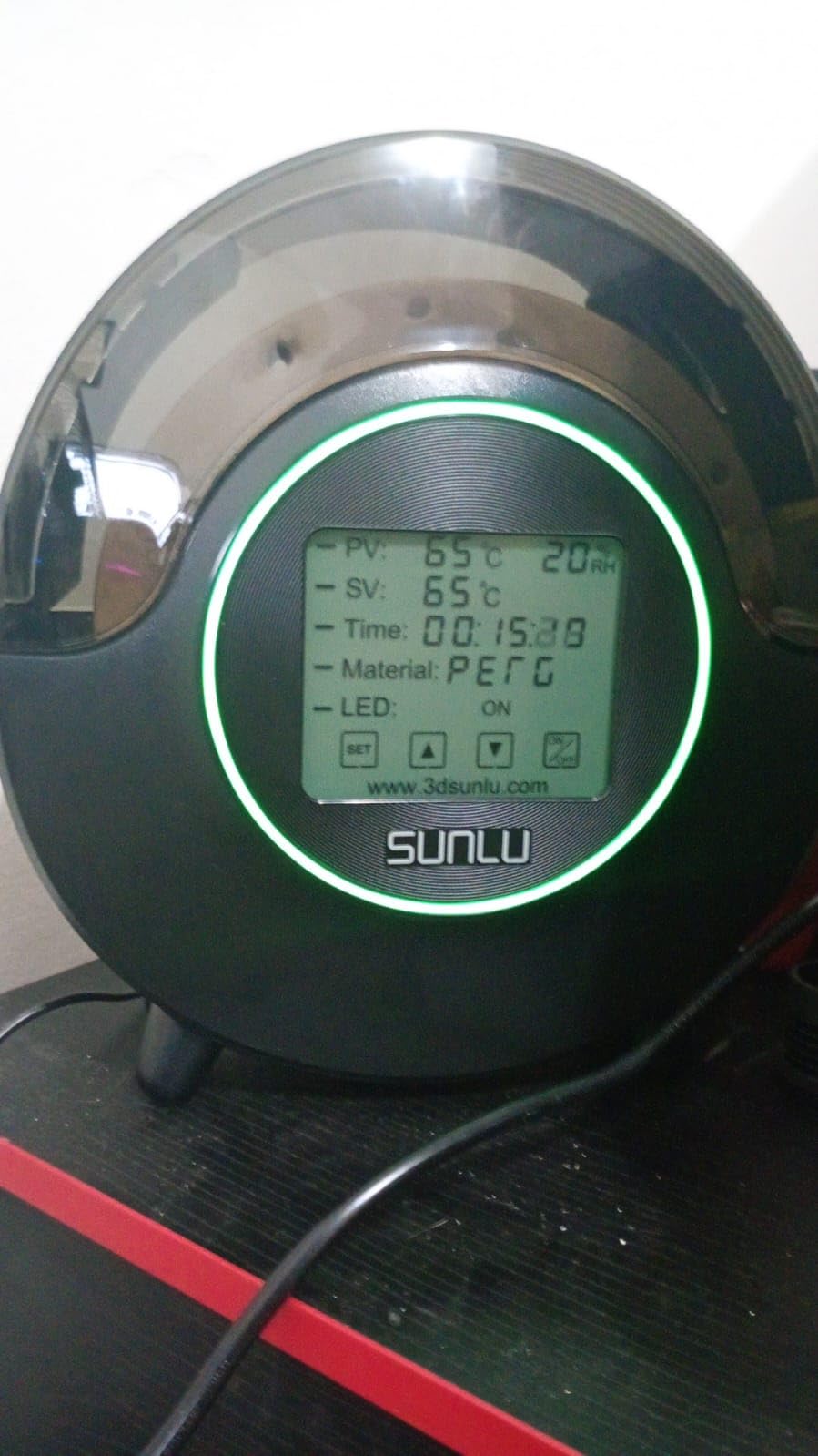 SUNLU S2 Filament Dryer, Black | Built-in Circulation Fan, 70°C Max Temperature, Dehydrator and Storage Box for Nylon TPU PLA PETG ABS customer photo 1