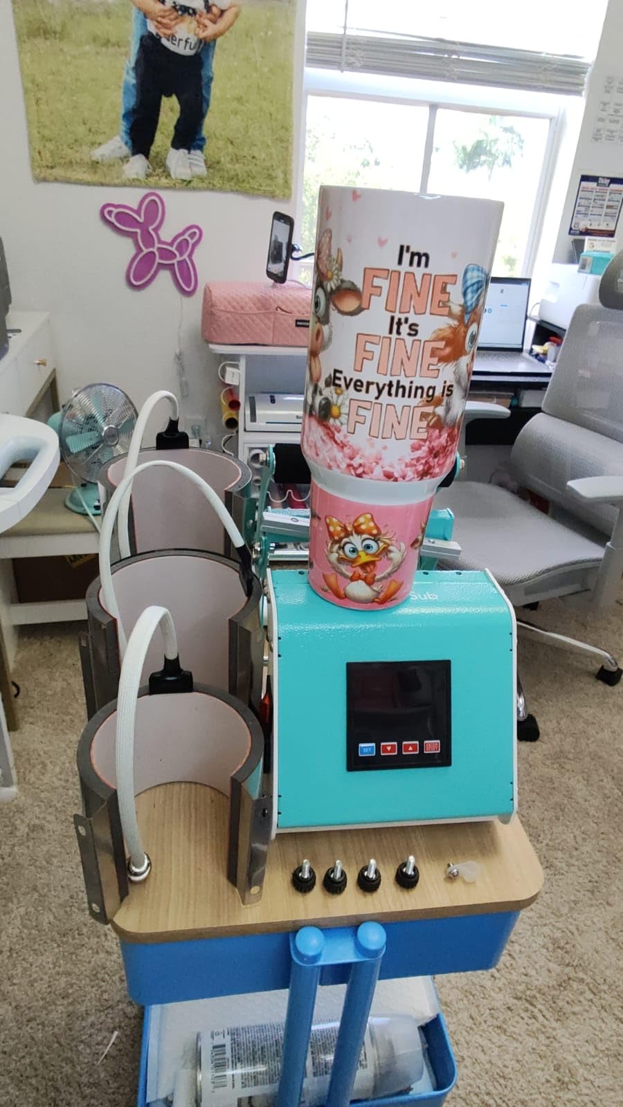 ColorSub 3 in 1 40 OZ Tumbler Heat Press Machine 11 OZ 15 OZ Mug Press Sublimation Machine for Sublimation 40 OZ Tumbler with Handle Straight Tumblers Bottles Mugs Glass Cup Printing White customer photo 1