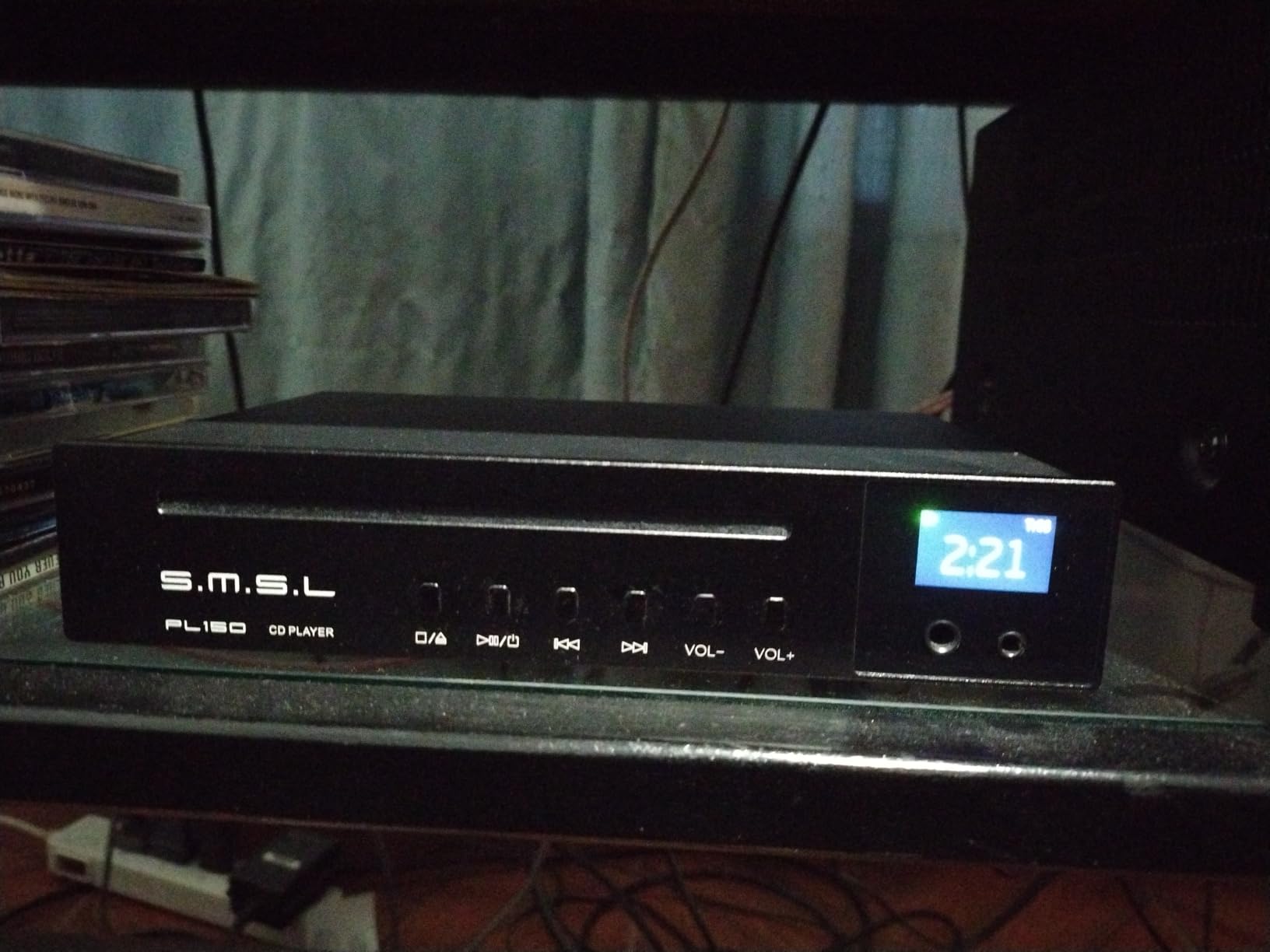 SMSL PL150 CD Player High Power CS43198 D/A chip, Standard/MQA-CD/HDCD CDs, with RCA/3.5mm & 4.4mm Headphone/Optical/Coaxial Output, for Vehicle/Laptop/TV/PC, CD Player Amp with Remote Control (Black) customer photo 1