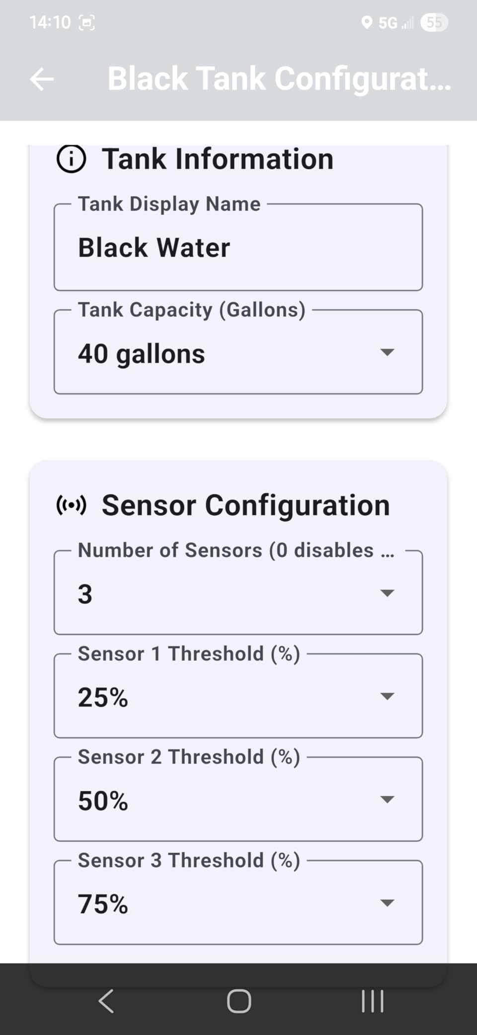 TankMaster - Wireless RV Tank Monitoring System | Bluetooth + WiFi | Contactless Sensors (No Drilling) | Monitor Fresh, Gray & Black Tanks | App with Alerts & History customer photo 2