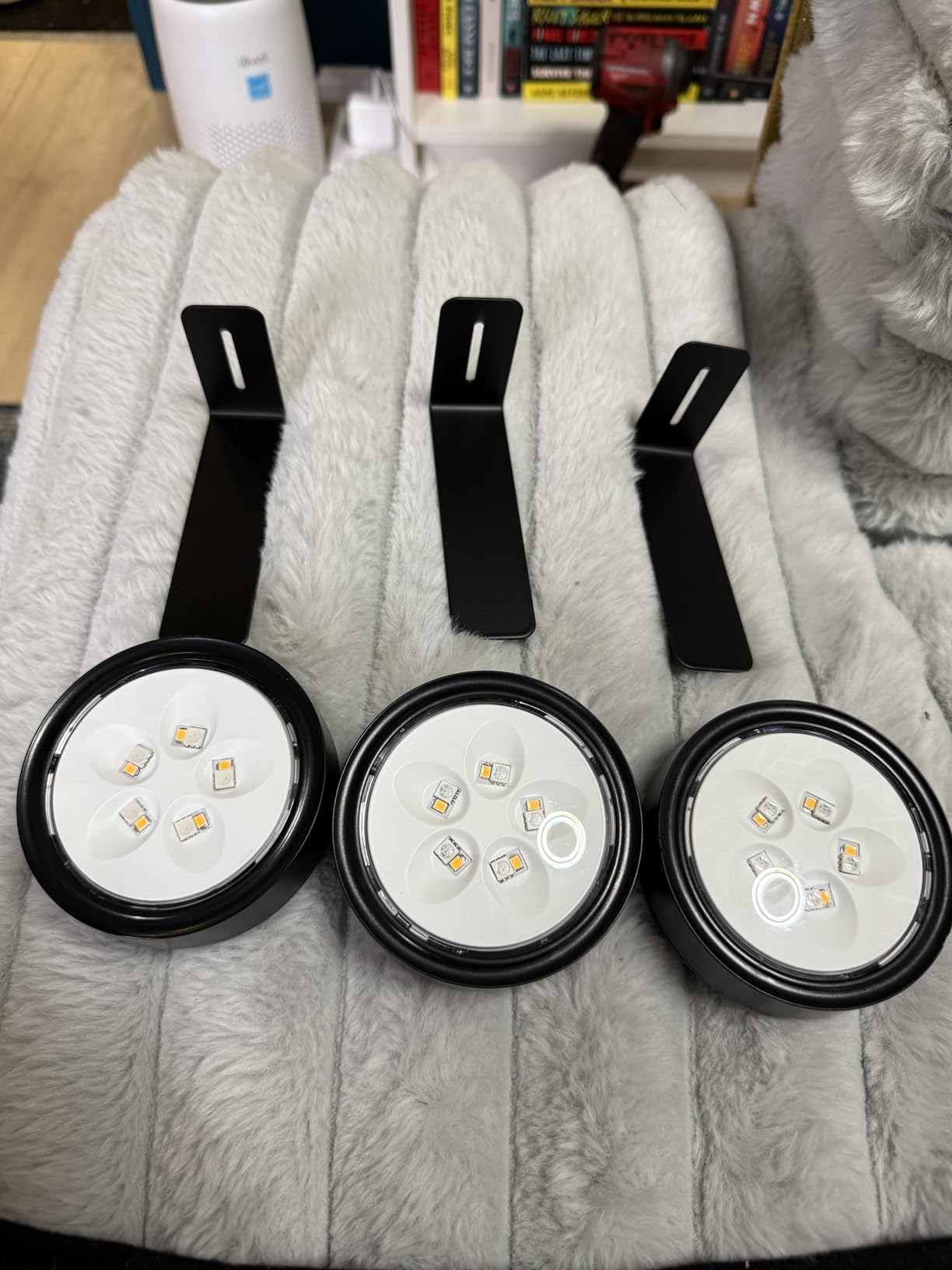 3 Pack Picture Lights for Wall, Wireless 2000mAh Rechargeable Magnetic LED Puck Lights with Remote, 3 Color Temps and 12 RGB, Dimming & Timer, Art Frame Light for Painting Display, Photos, Wall Decor customer photo 1