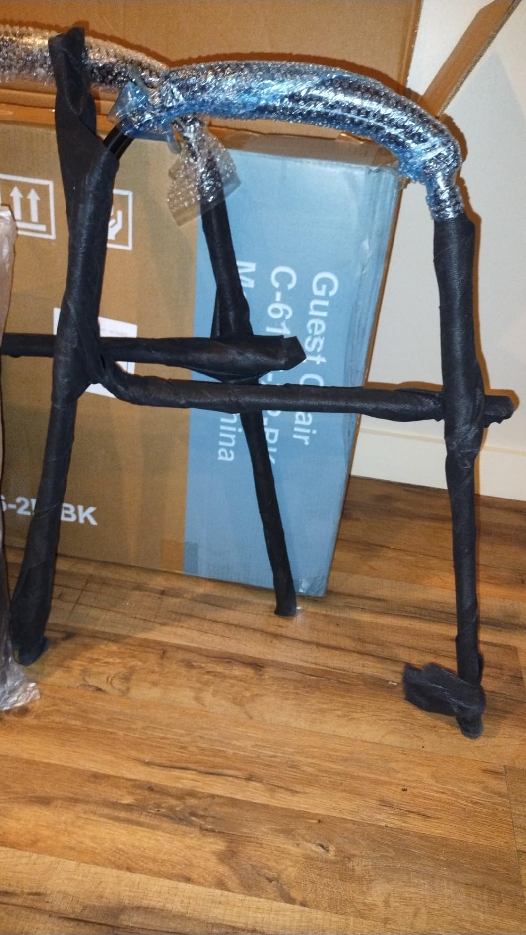 Sweetcrispy Waiting Room Chairs Set of 2, Executive Office Guest Chairs | PU Leather, Padded Arms, Big and Tall, No Wheels Stationary customer photo 2