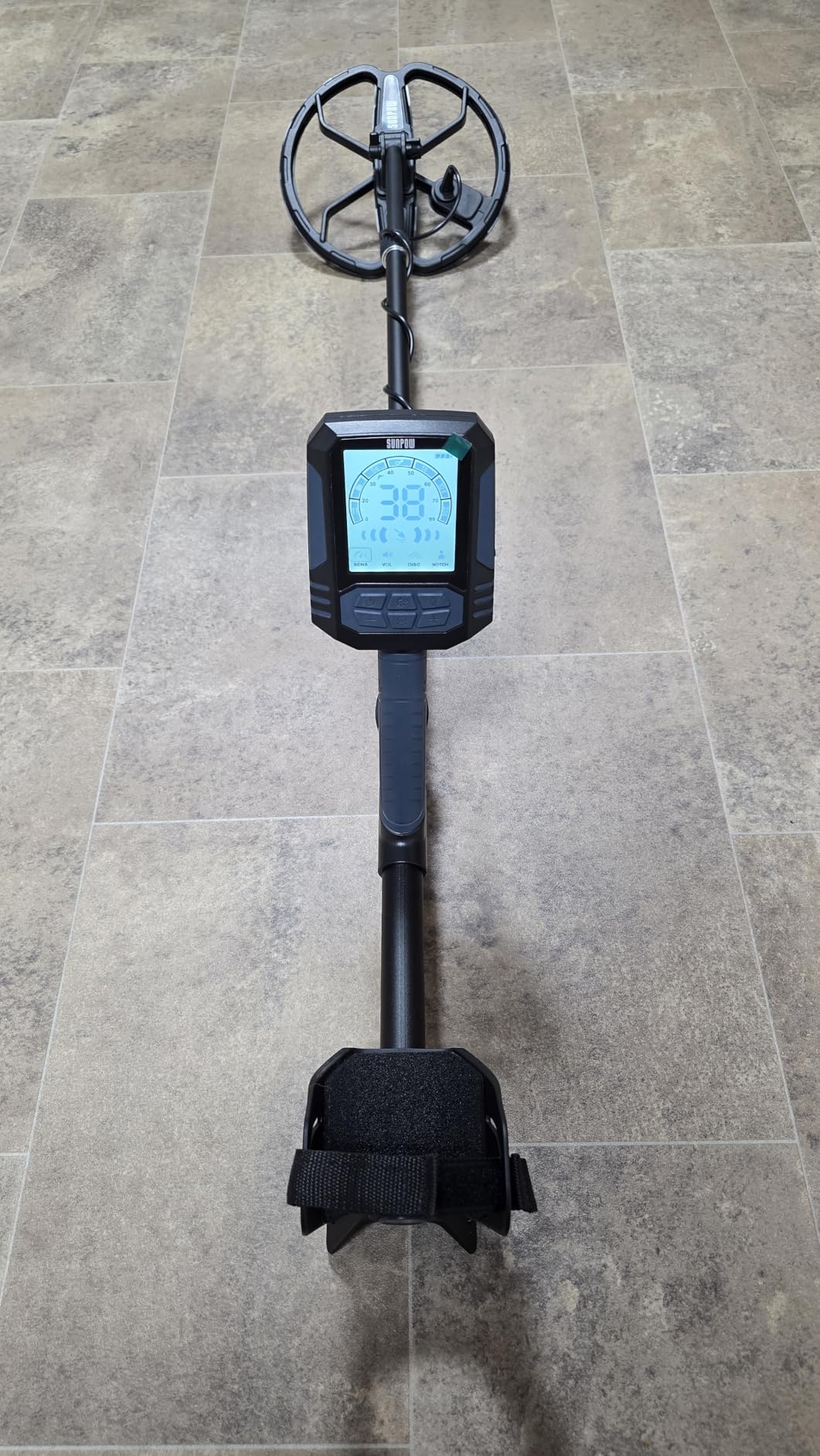 SUNPOW Rechargeable Metal Detector for Adults, 35H Battery Waterproof Gold Detector Kit, 10'' Deep Search Double-D Coil, High Accuracy Pinpointer for Beach, Saltwater & Yard - OTMD15 customer photo 1