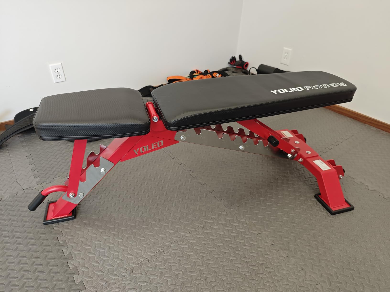 YOLEO Commercial Adjustable Weight Bench 2315LB ASTM Certified - 80% Pre-Assembled Heavy Duty Workout Bench for Home Gym, Decline/Flat/Incline Bench Press customer photo 1